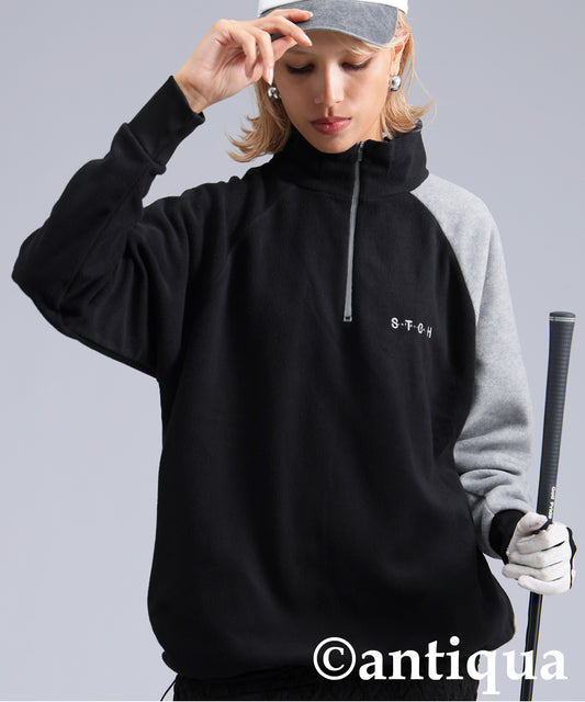 ANTIQUA GOLF×STCH Color-Coordinated Fleece Top Ladies