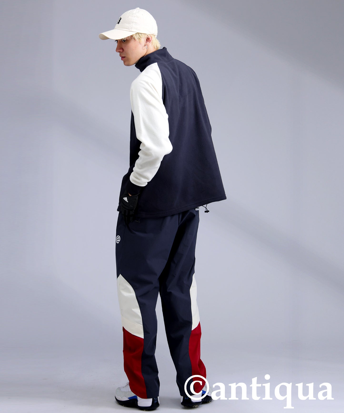 ANTIQUA GOLF×STCH Color-Coordinated Fleece Top Men's