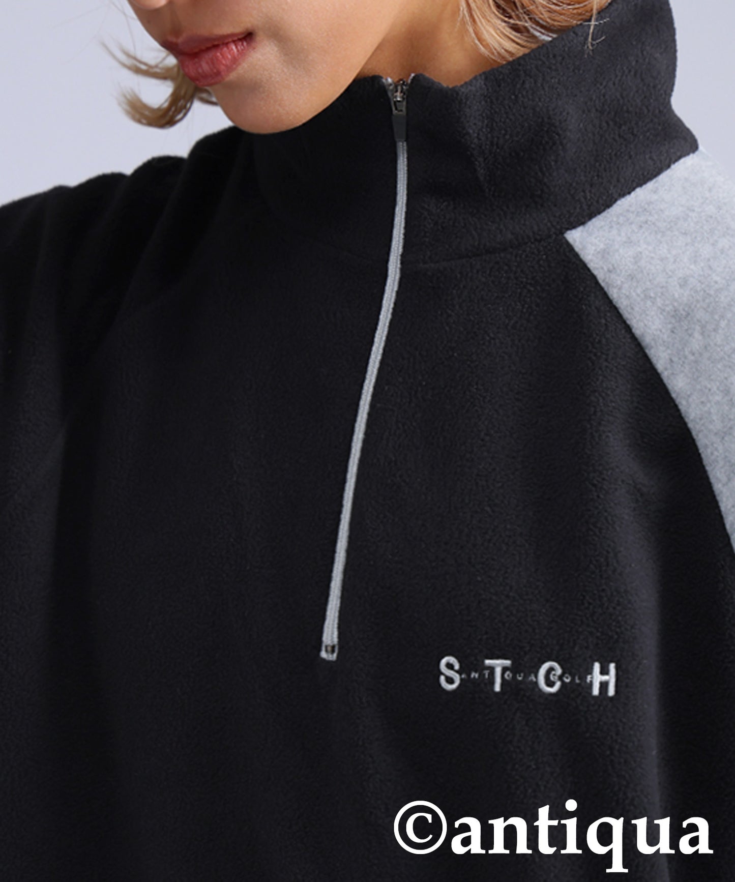 ANTIQUA GOLF×STCH Color-Coordinated Fleece Top Ladies
