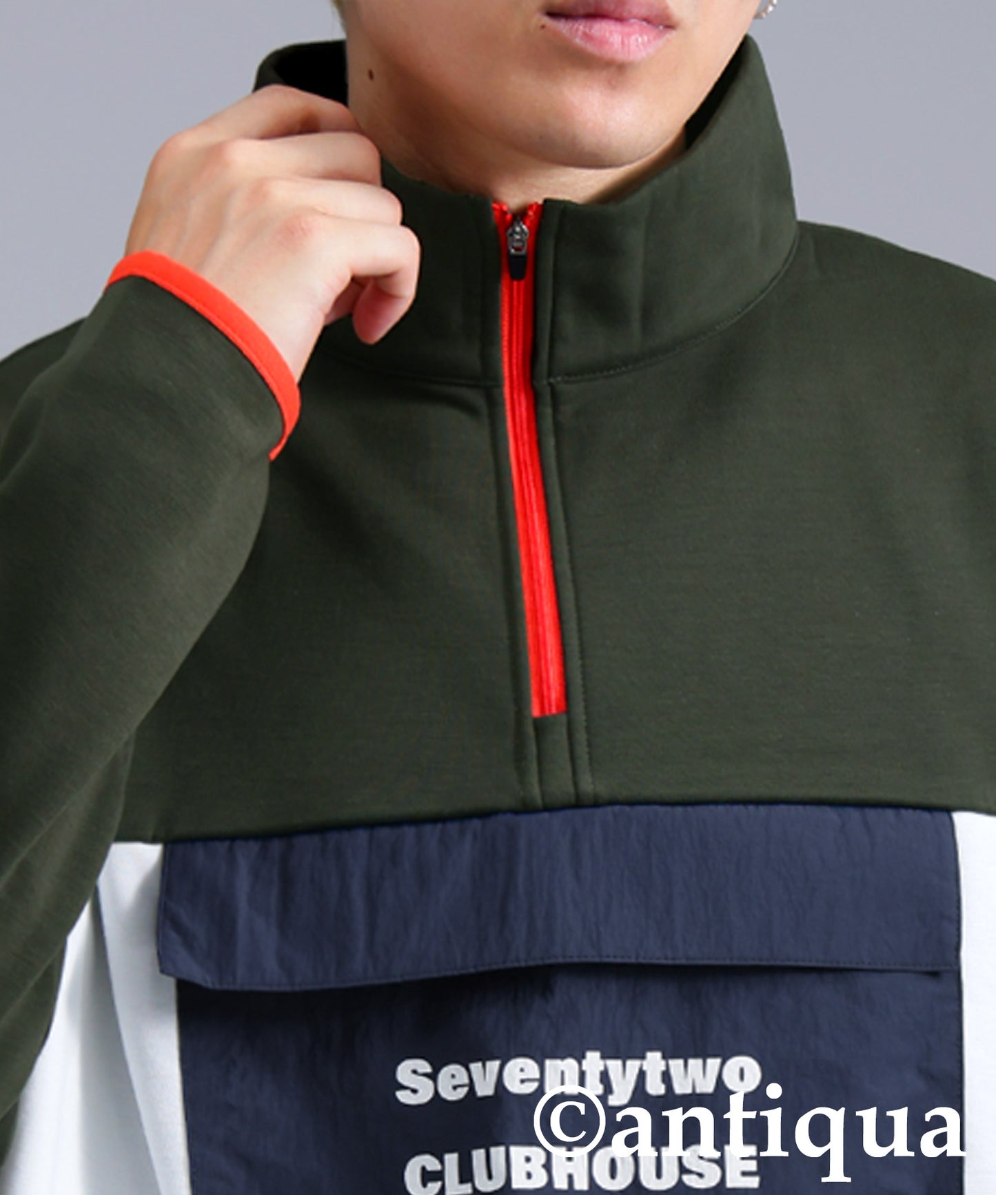 ANTIQUA GOLF×STCH Color-Coordinated Pullover Men's