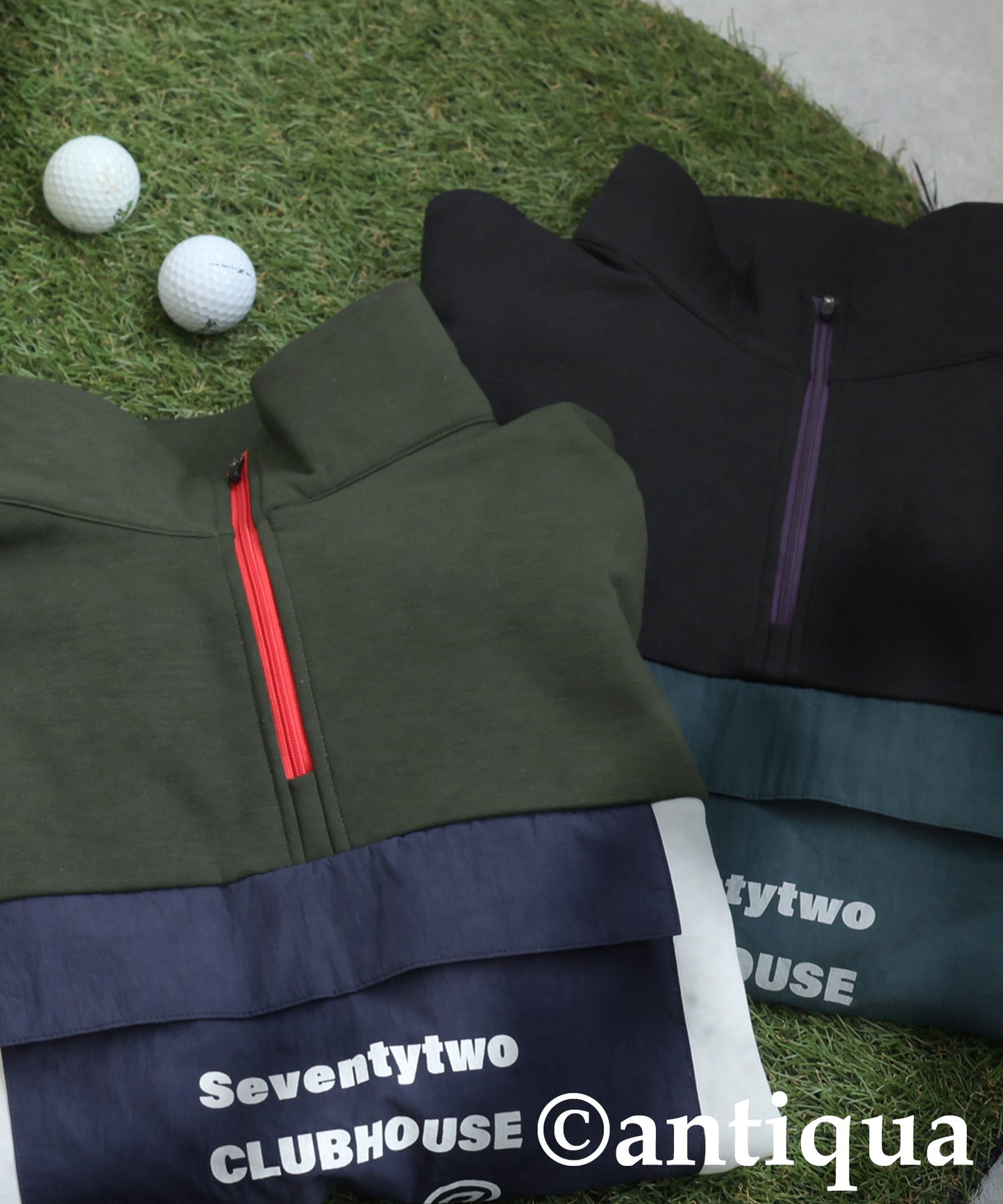 ANTIQUA GOLF×STCH Color-Coordinated Pullover Ladies