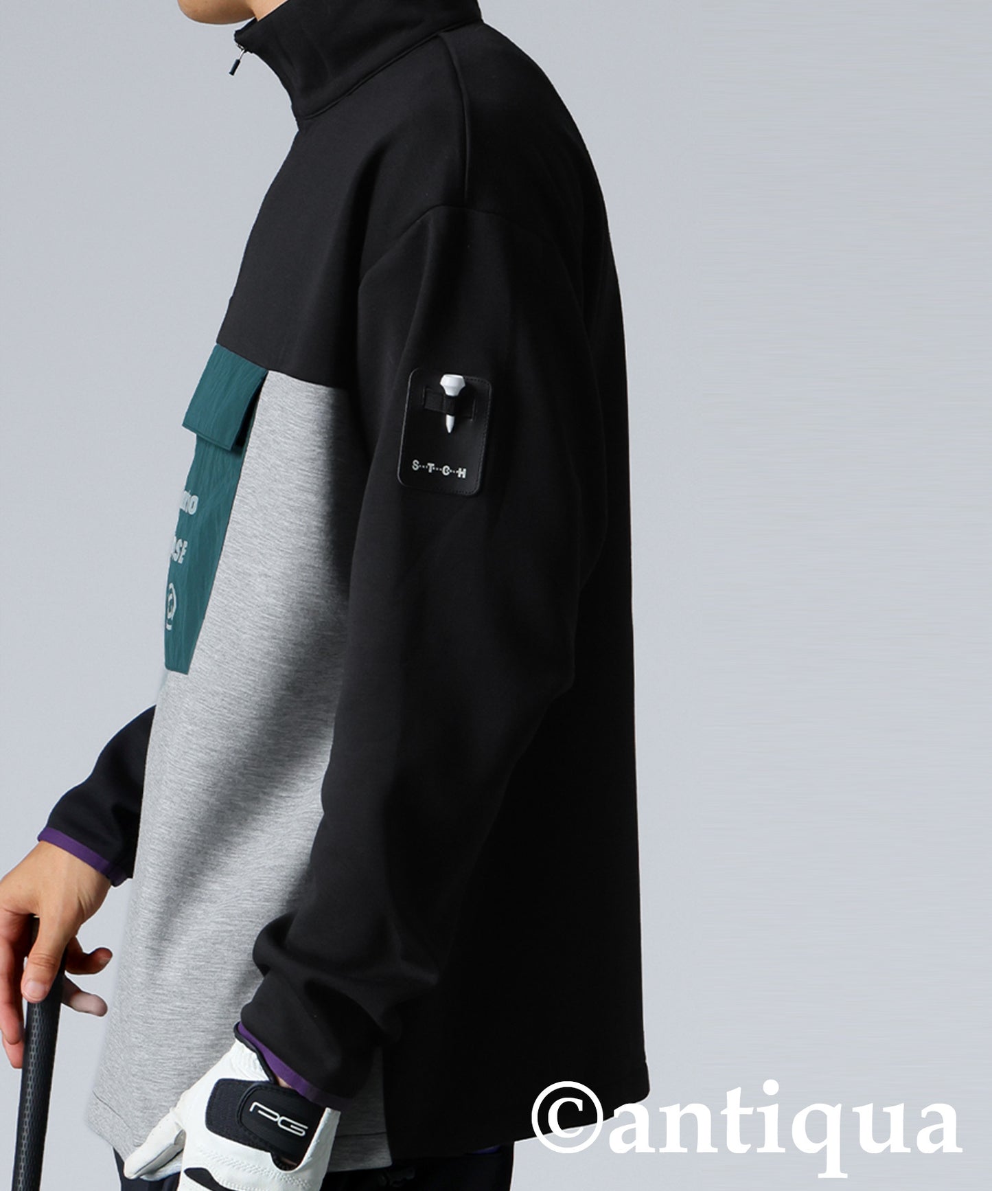 ANTIQUA GOLF×STCH Color-Coordinated Pullover Men's