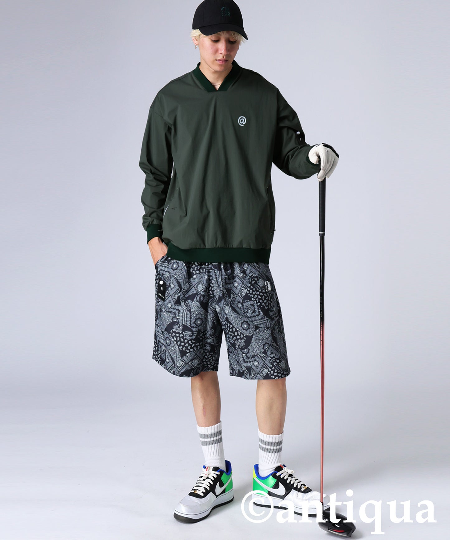 ANTIQUA GOLF×STCH Logo Tops Men's