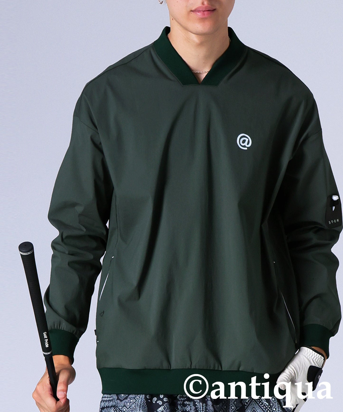 ANTIQUA GOLF×STCH Logo Tops Men's