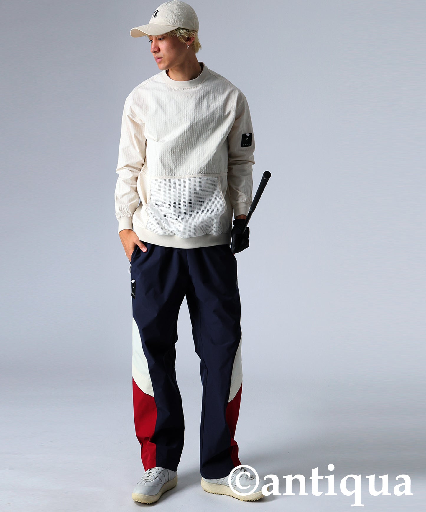 ANTIQUA GOLF×STCH Mesh Pocket Tops Men's