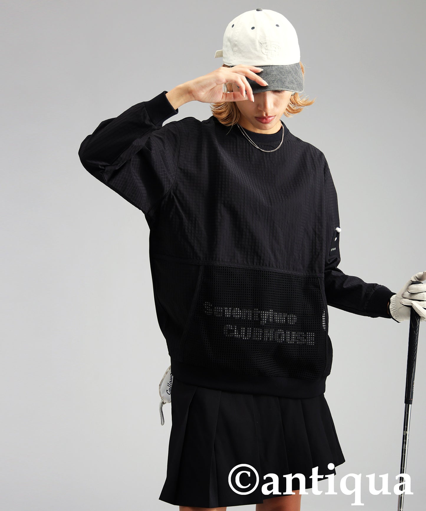 ANTIQUA GOLF×STCH Mesh Pocket Tops Ladies