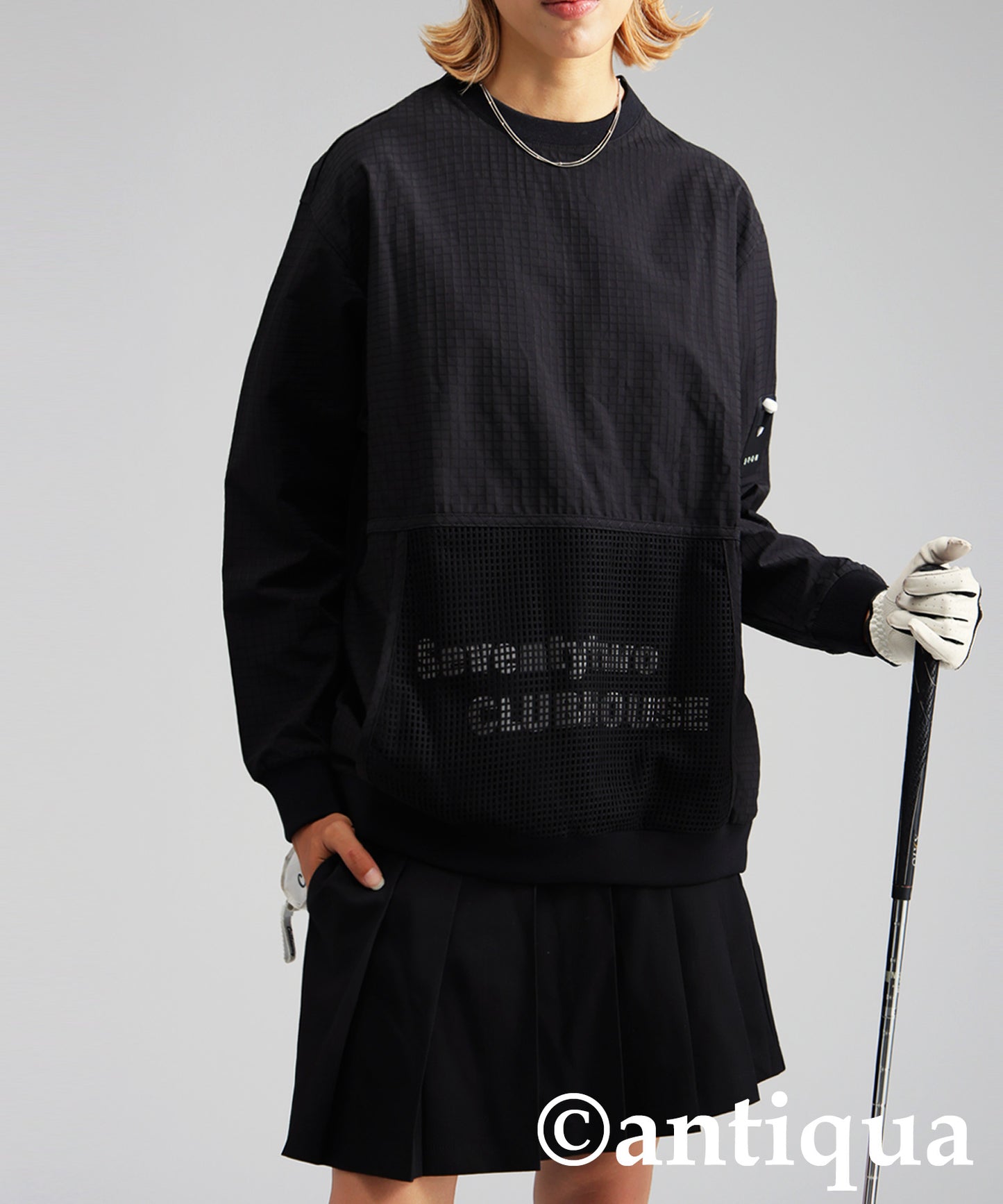 ANTIQUA GOLF×STCH Mesh Pocket Tops Ladies