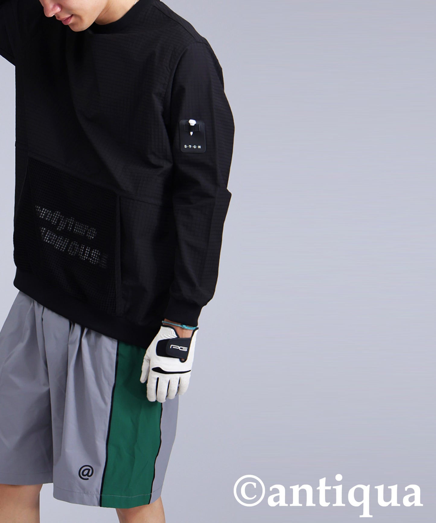 ANTIQUA GOLF×STCH Mesh Pocket Tops Men's