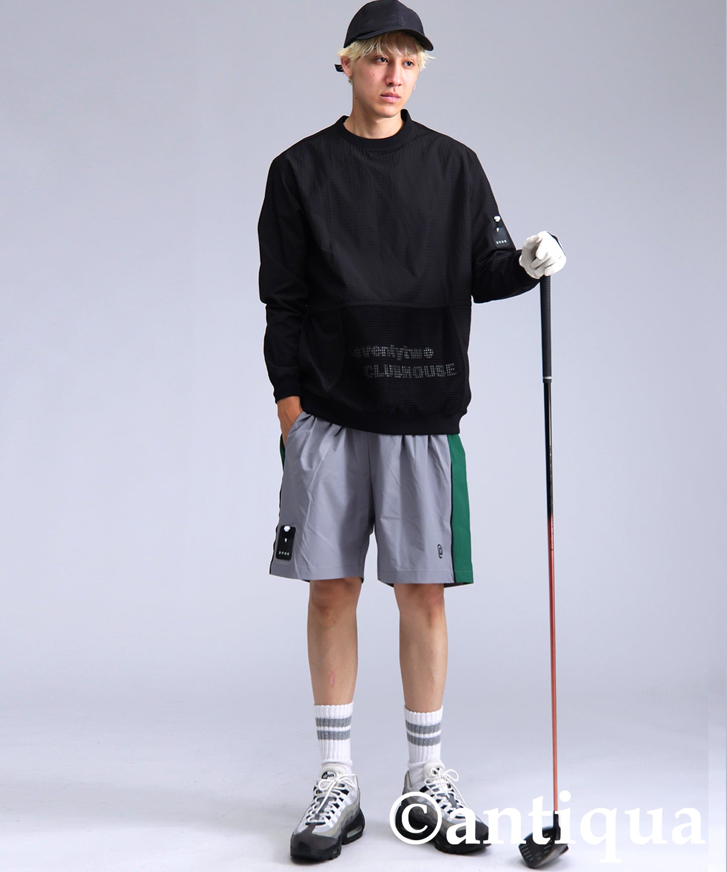 ANTIQUA GOLF×STCH Mesh Pocket Tops Men's
