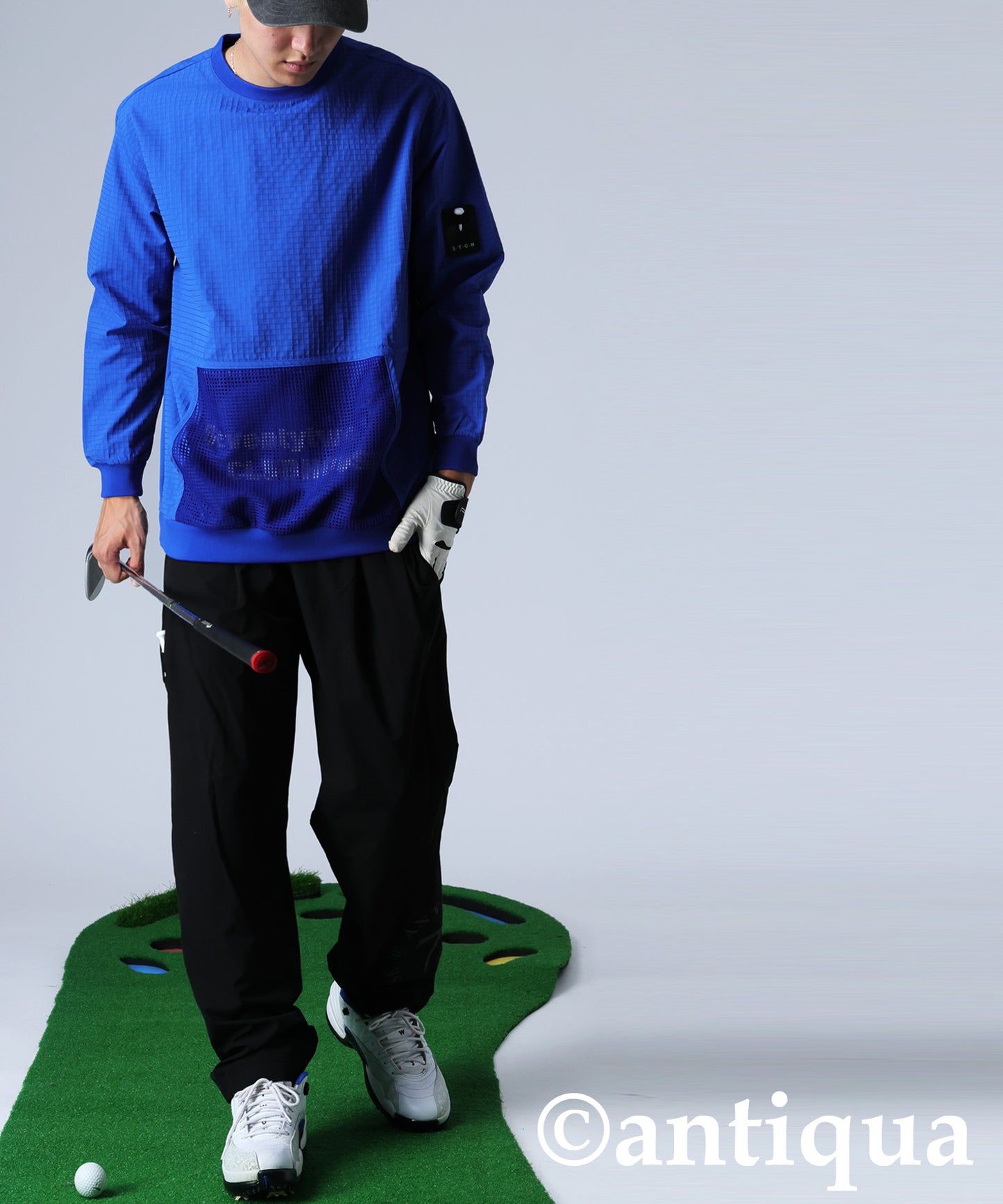 ANTIQUA GOLF×STCH Mesh Pocket Tops Men's