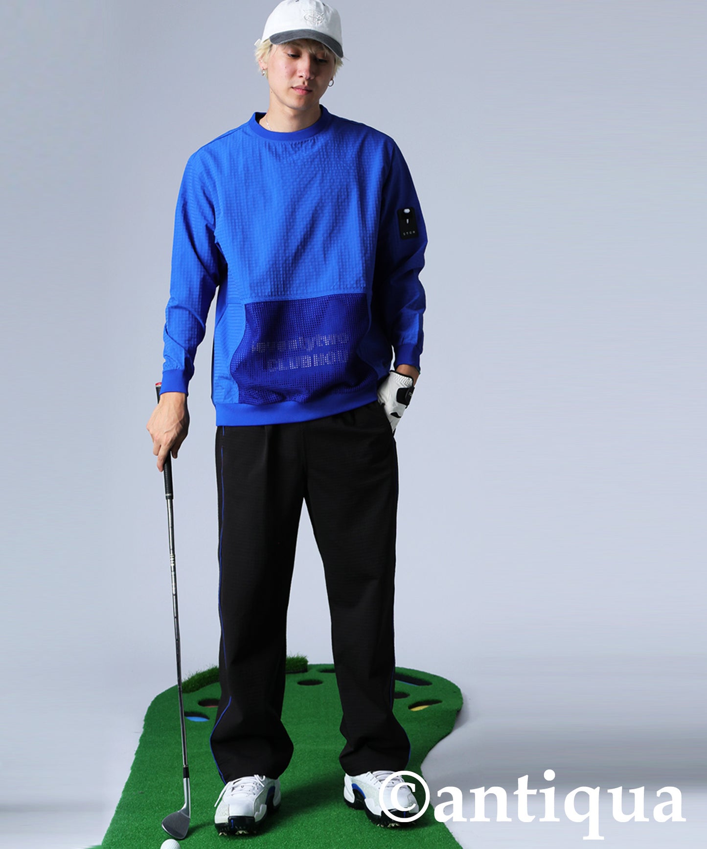 ANTIQUA GOLF×STCH Mesh Pocket Tops Men's