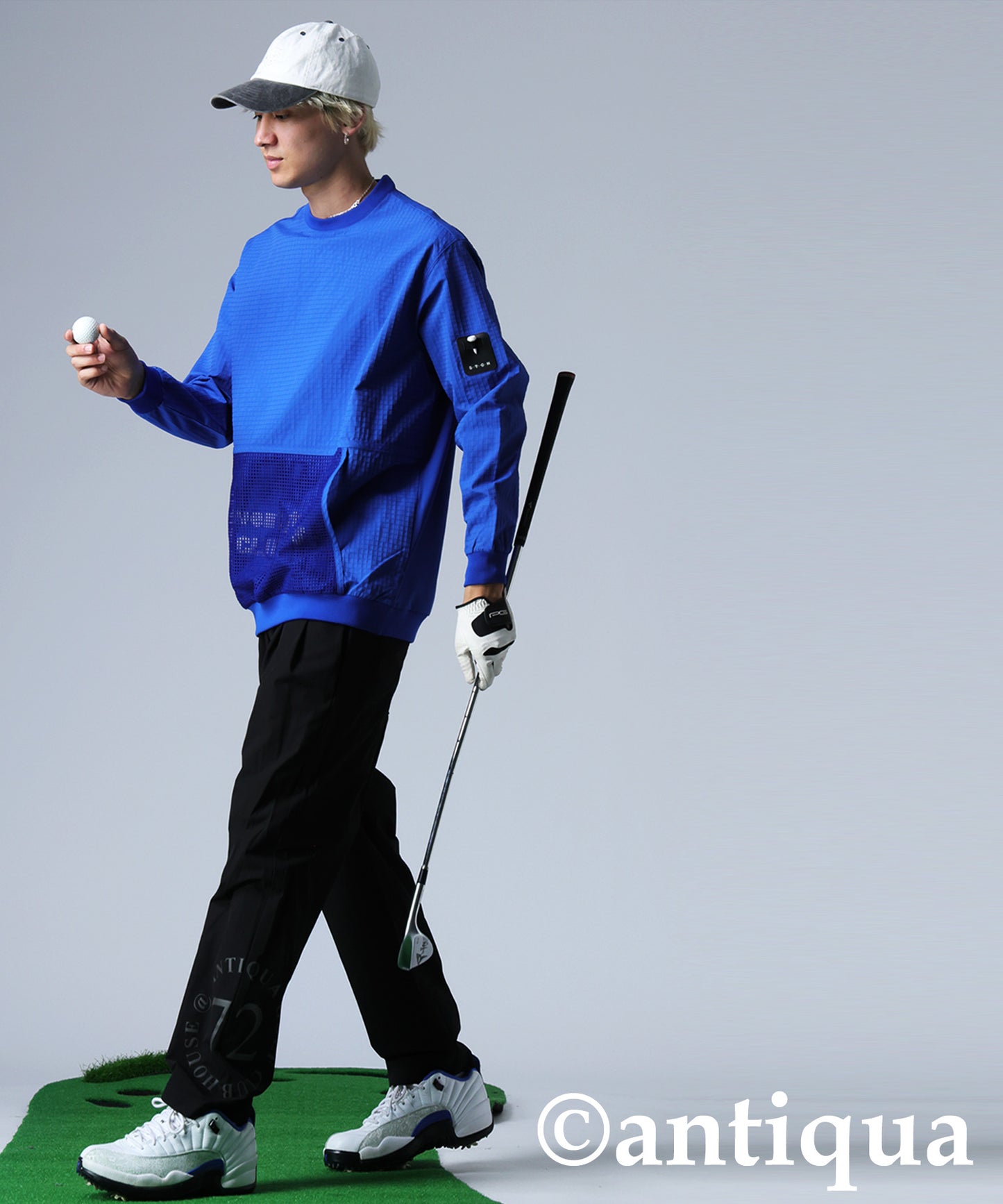 ANTIQUA GOLF×STCH Mesh Pocket Tops Men's