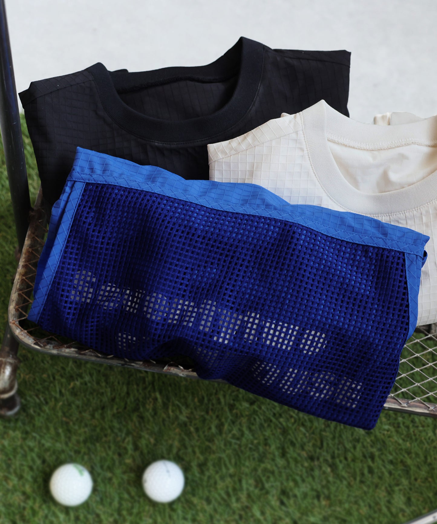 ANTIQUA GOLF×STCH Mesh Pocket Tops Men's