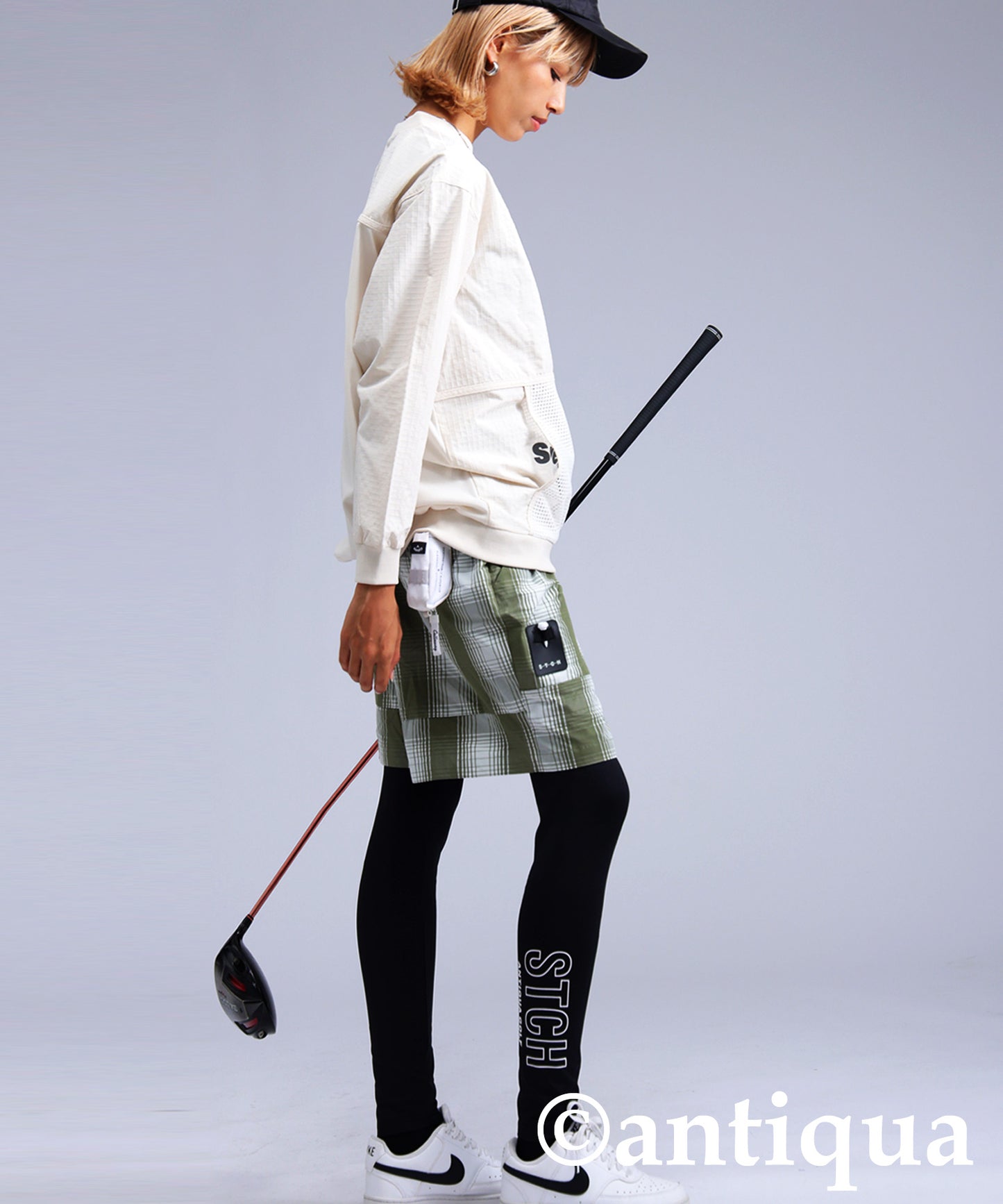 ANTIQUA GOLF×STCH Mesh Pocket Tops Ladies