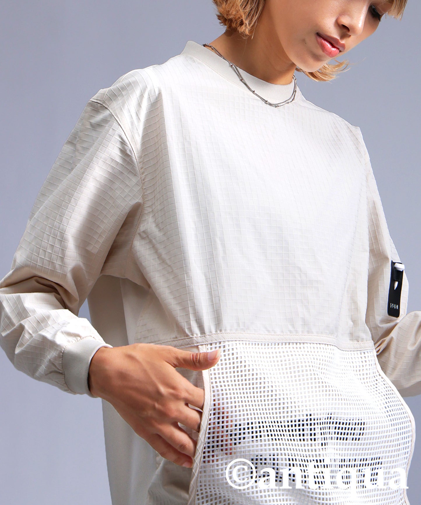 ANTIQUA GOLF×STCH Mesh Pocket Tops Ladies