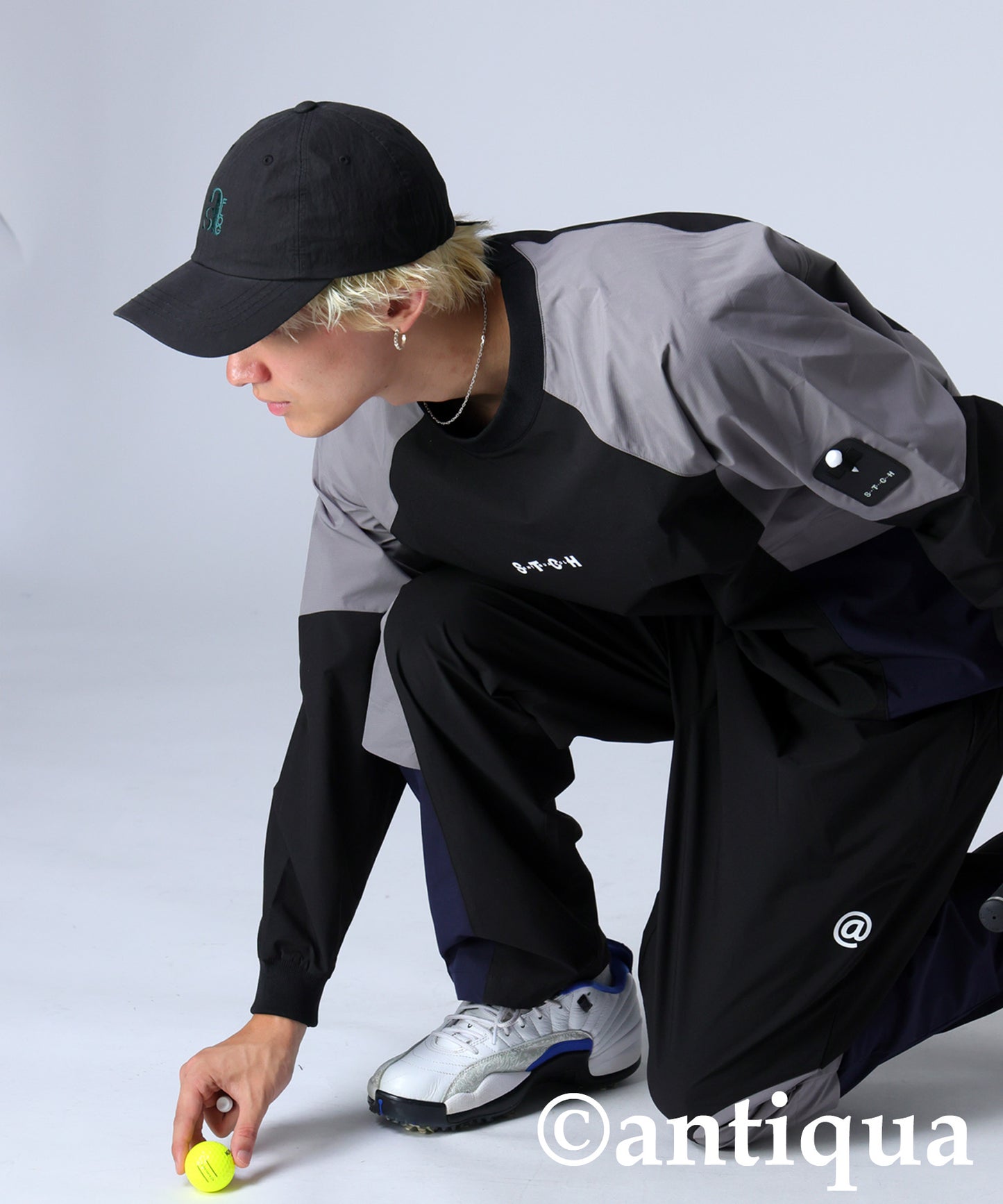 ANTIQUA GOLF×STCH Color-Blocked Pants Men's