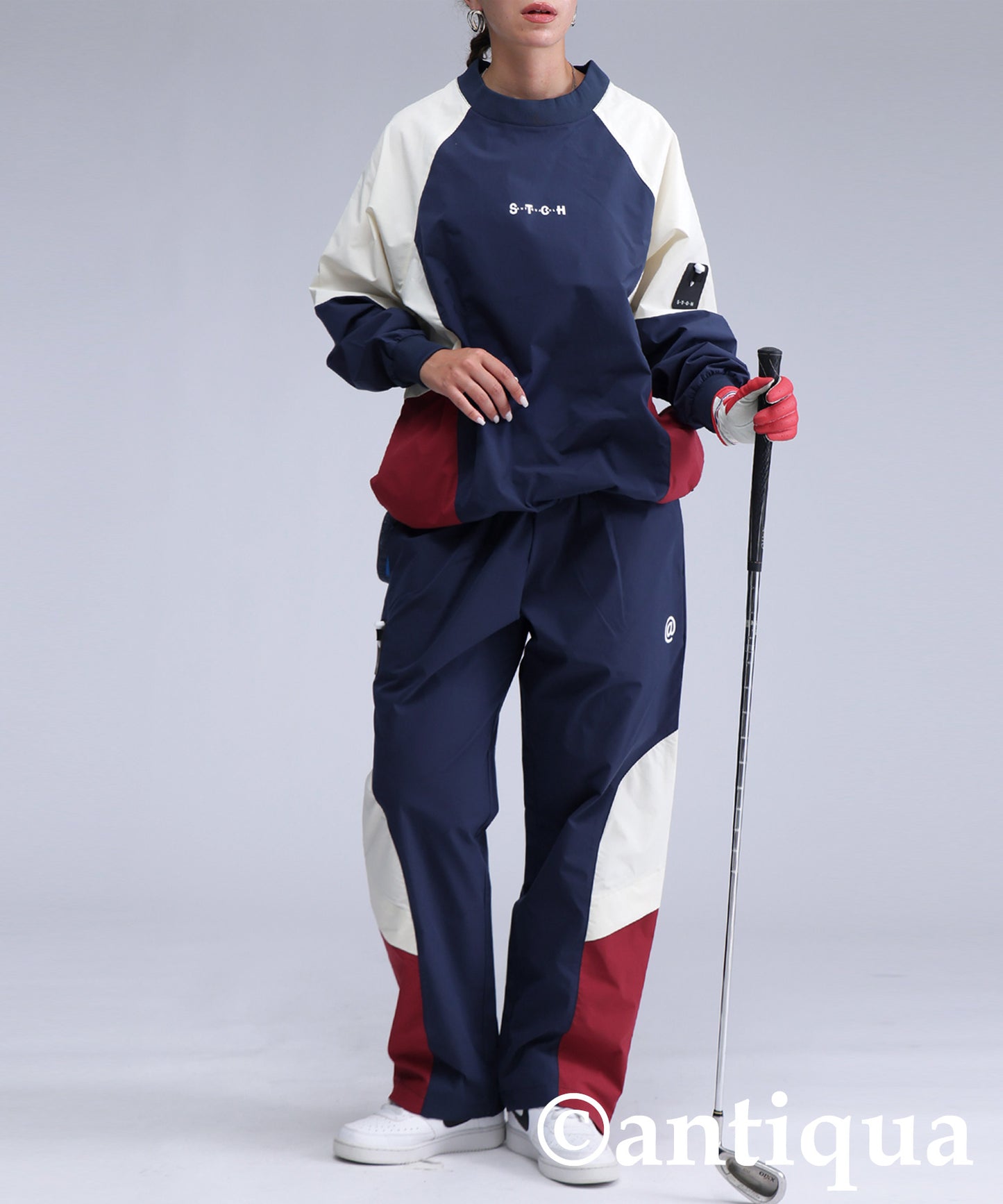 ANTIQUA GOLF×STCH Color-Blocked Pants Ladies