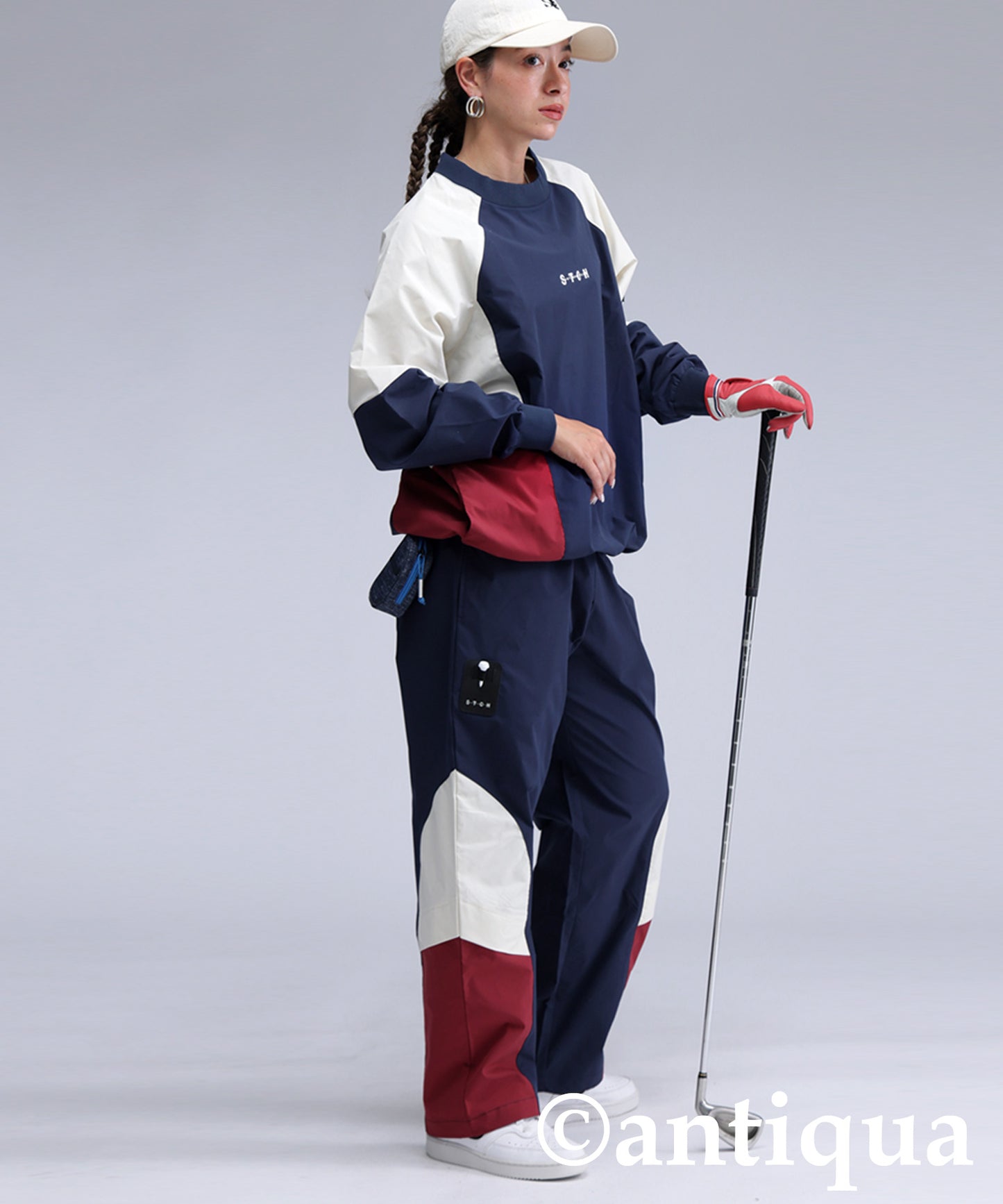 ANTIQUA GOLF×STCH Color-Blocked Pants Ladies