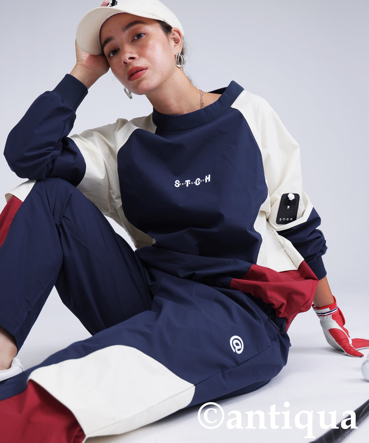 ANTIQUA GOLF×STCH Color-Blocked Pants Ladies