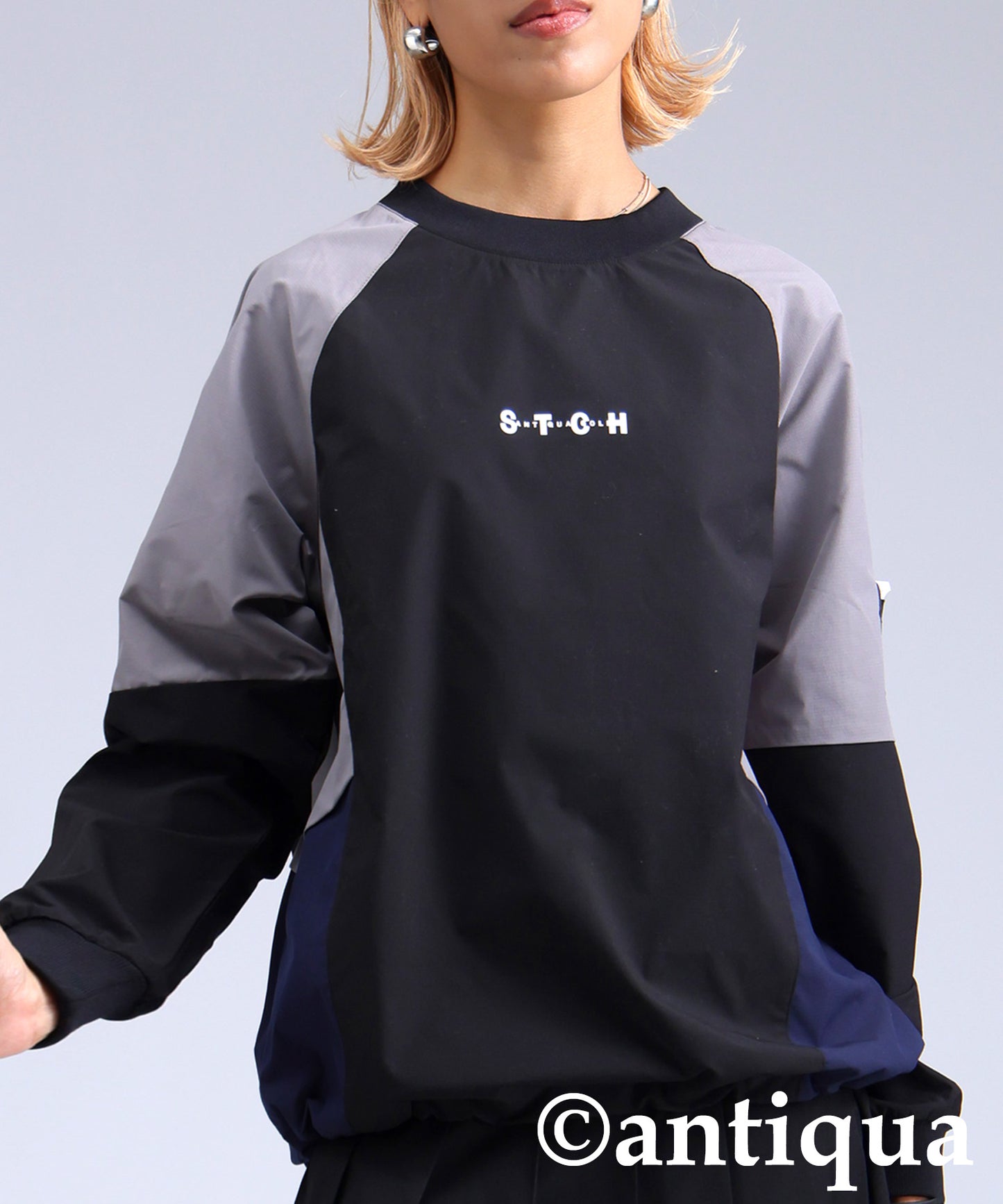 ANTIQUA GOLF×STCH Color-Blocked Tops Ladies