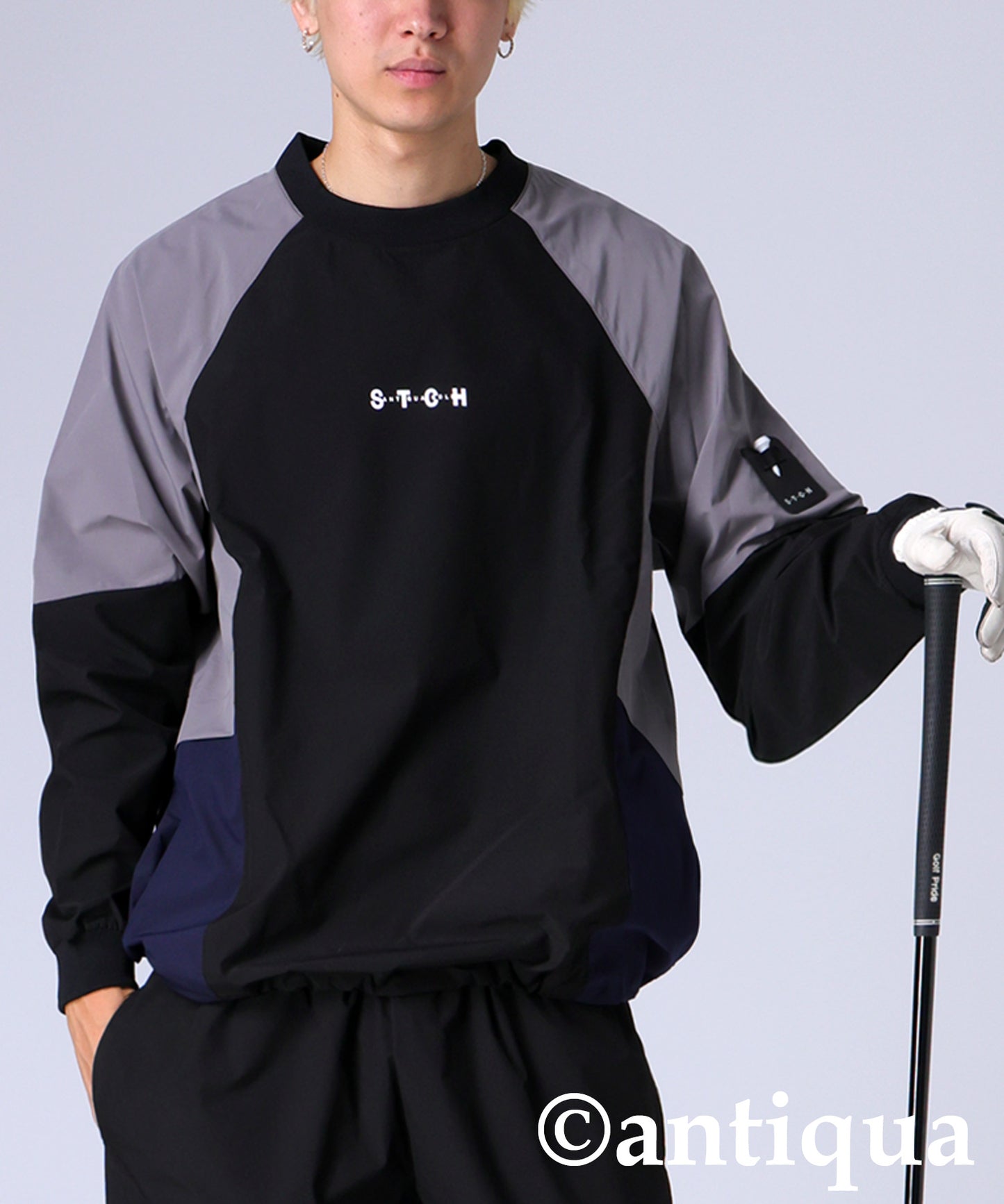 ANTIQUA GOLF×STCH Color-Blocked Tops Men's