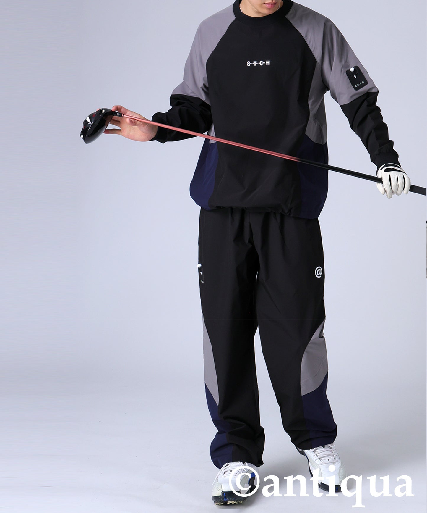 ANTIQUA GOLF×STCH Color-Blocked Tops Men's