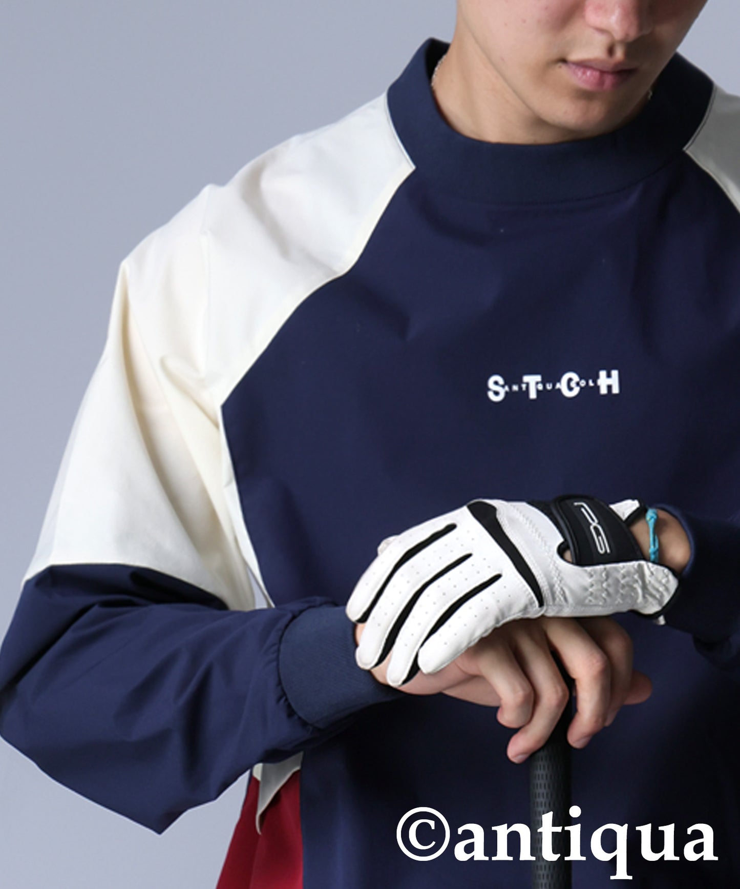 ANTIQUA GOLF×STCH Color-Blocked Tops Men's