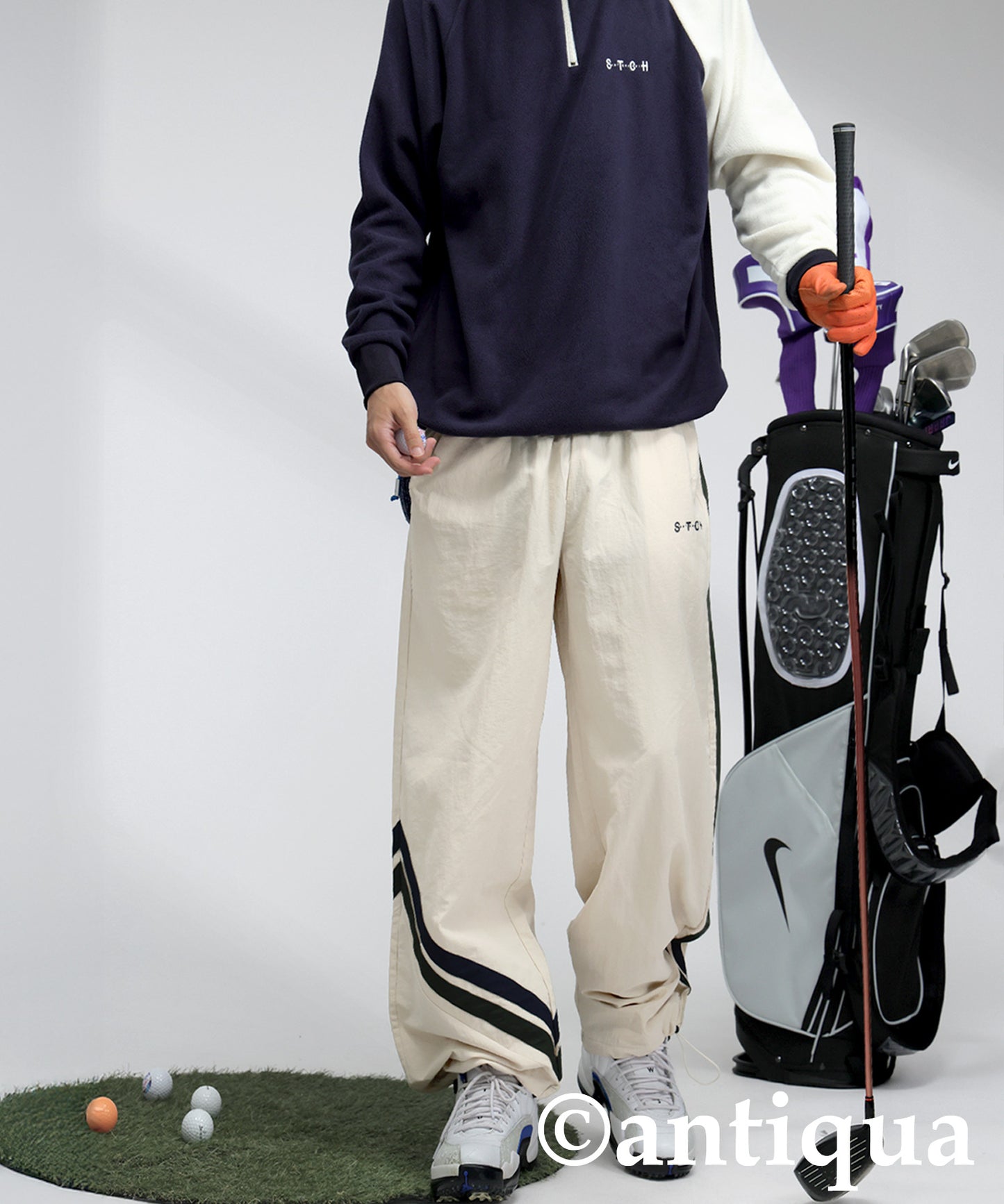 ANTIQUA GOLF×STCH Wide Pants Men's