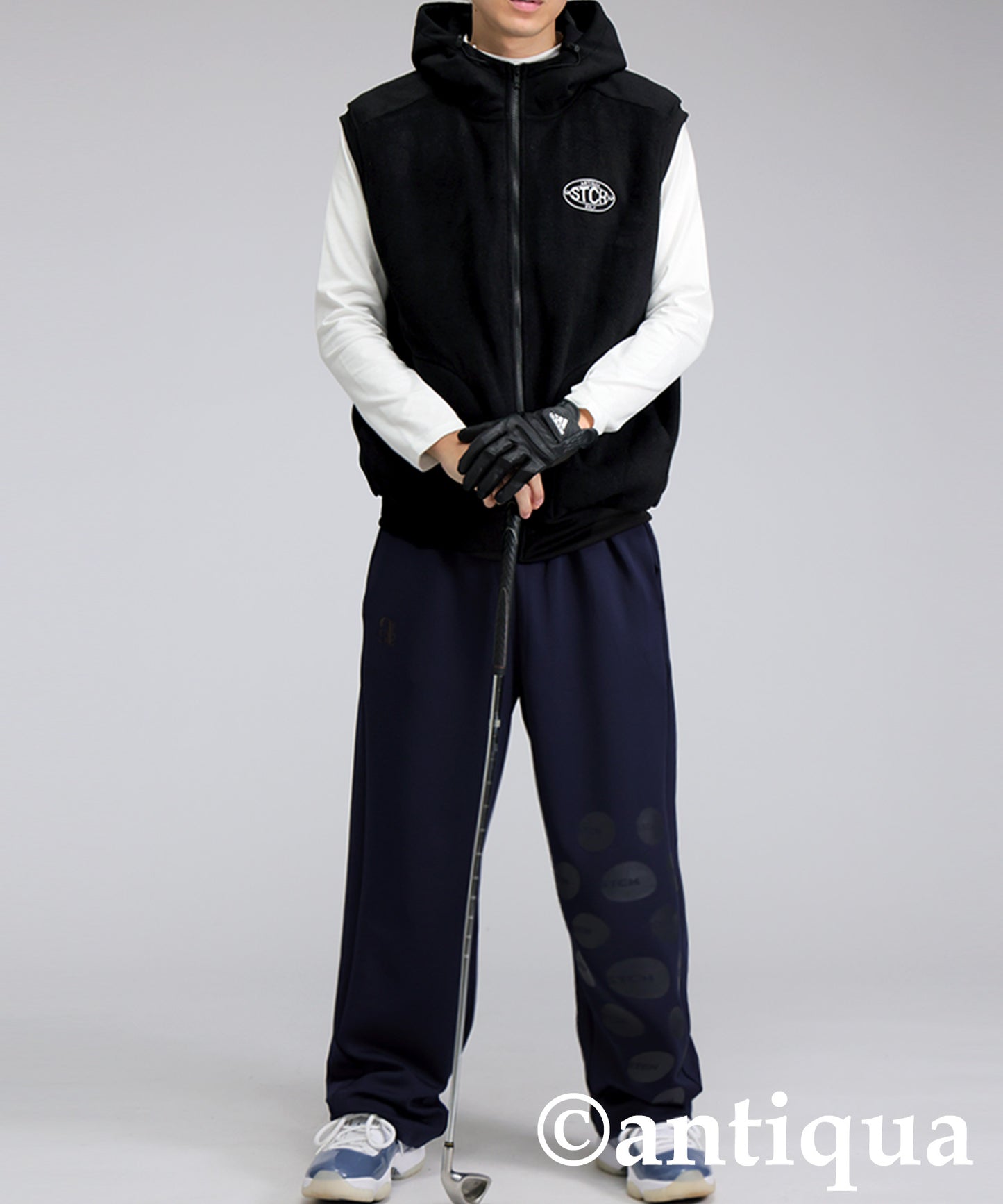 ANTIQUA GOLF×STCH Hooded Logo Vest Men's