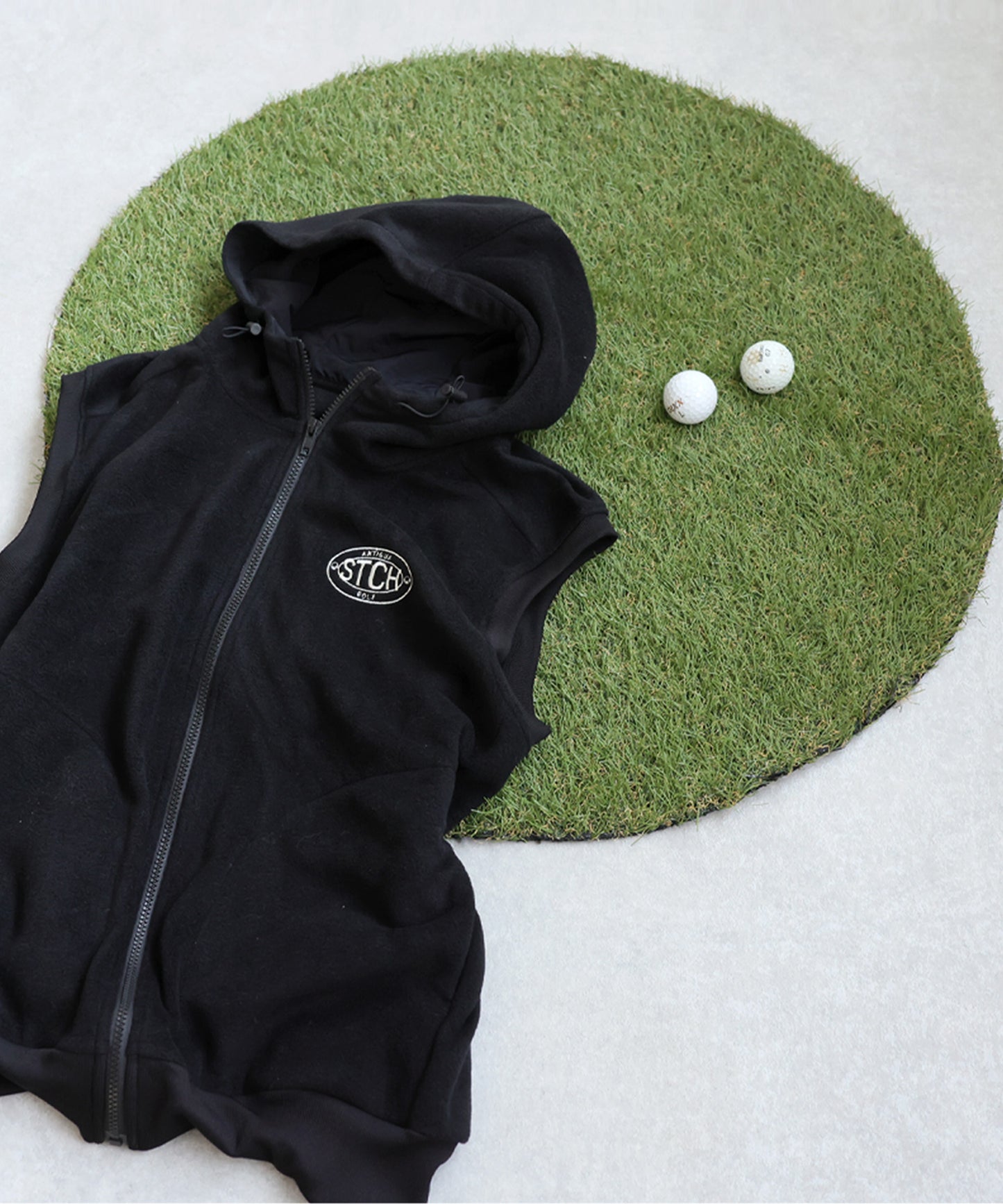 ANTIQUA GOLF×STCH Hooded Logo Vest Men's