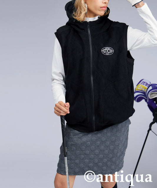 ANTIQUA GOLF×STCH Hooded Logo Vest Ladies