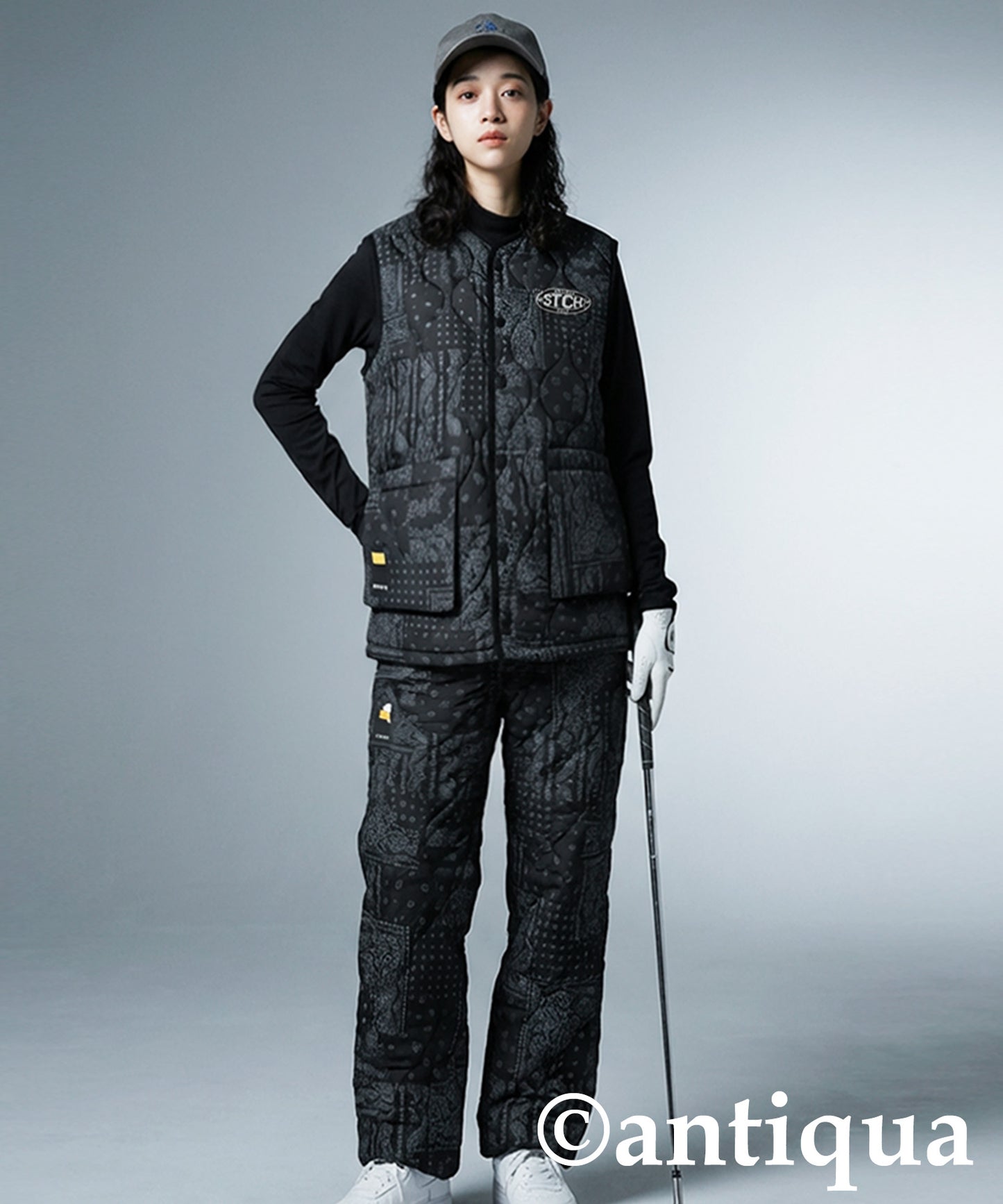 ANTIQUA GOLF×STCH Padded Vest Ladies