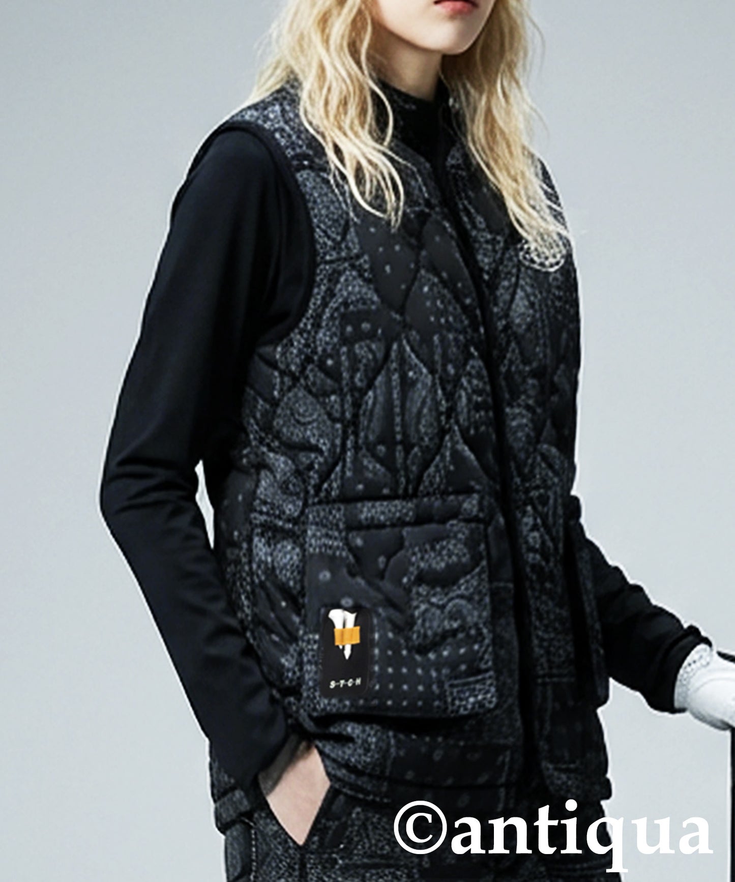 ANTIQUA GOLF×STCH Padded Vest Ladies