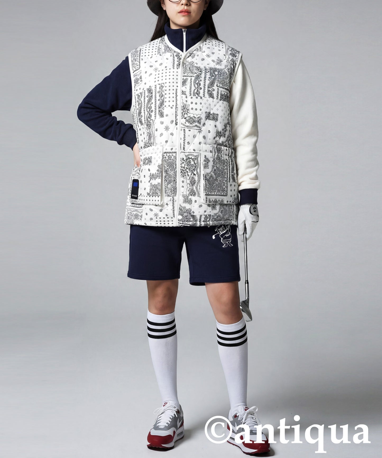 ANTIQUA GOLF×STCH Padded Vest Ladies