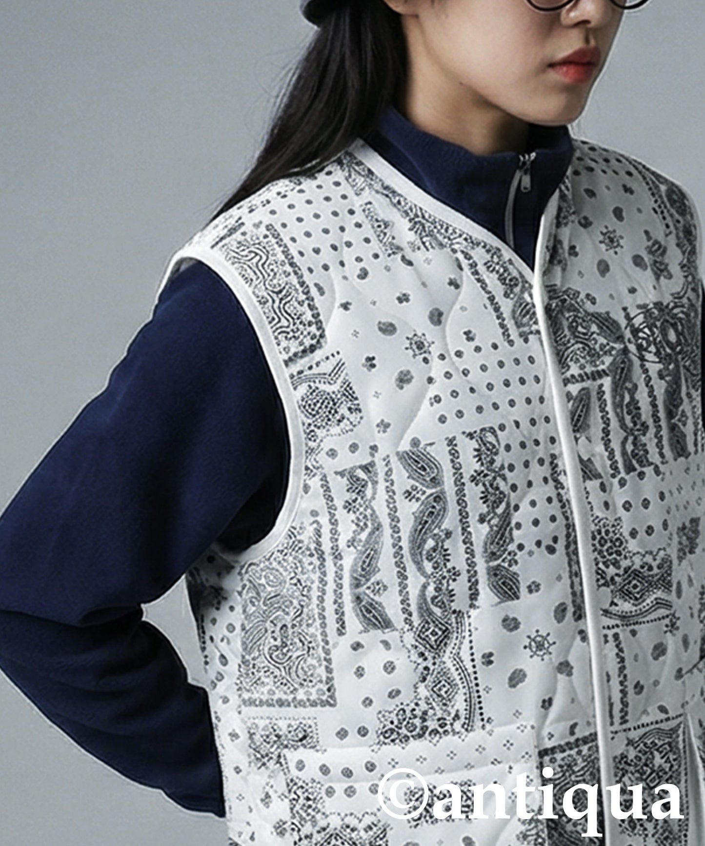 ANTIQUA GOLF×STCH Padded Vest Ladies