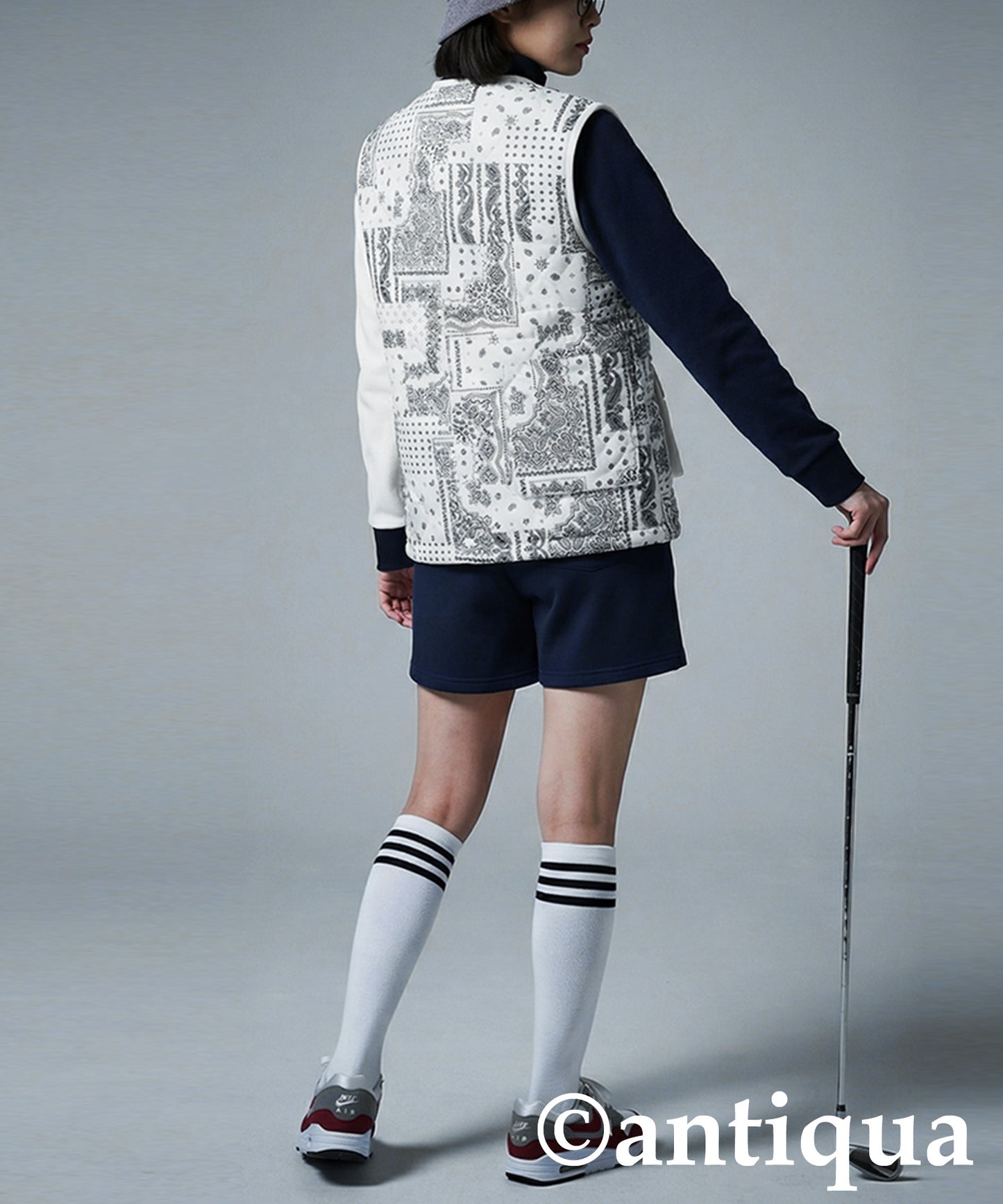 ANTIQUA GOLF×STCH Padded Vest Ladies