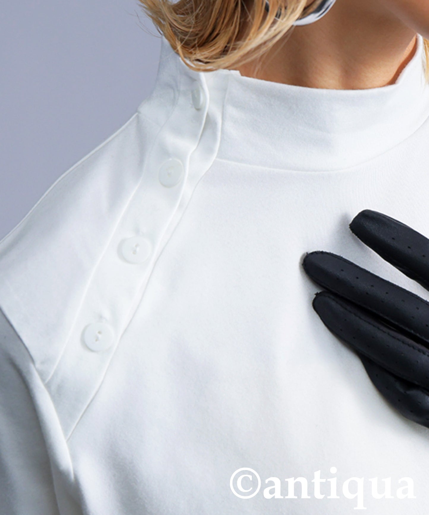 ANTIQUA GOLF×STCH Mock Neck Top Ladies