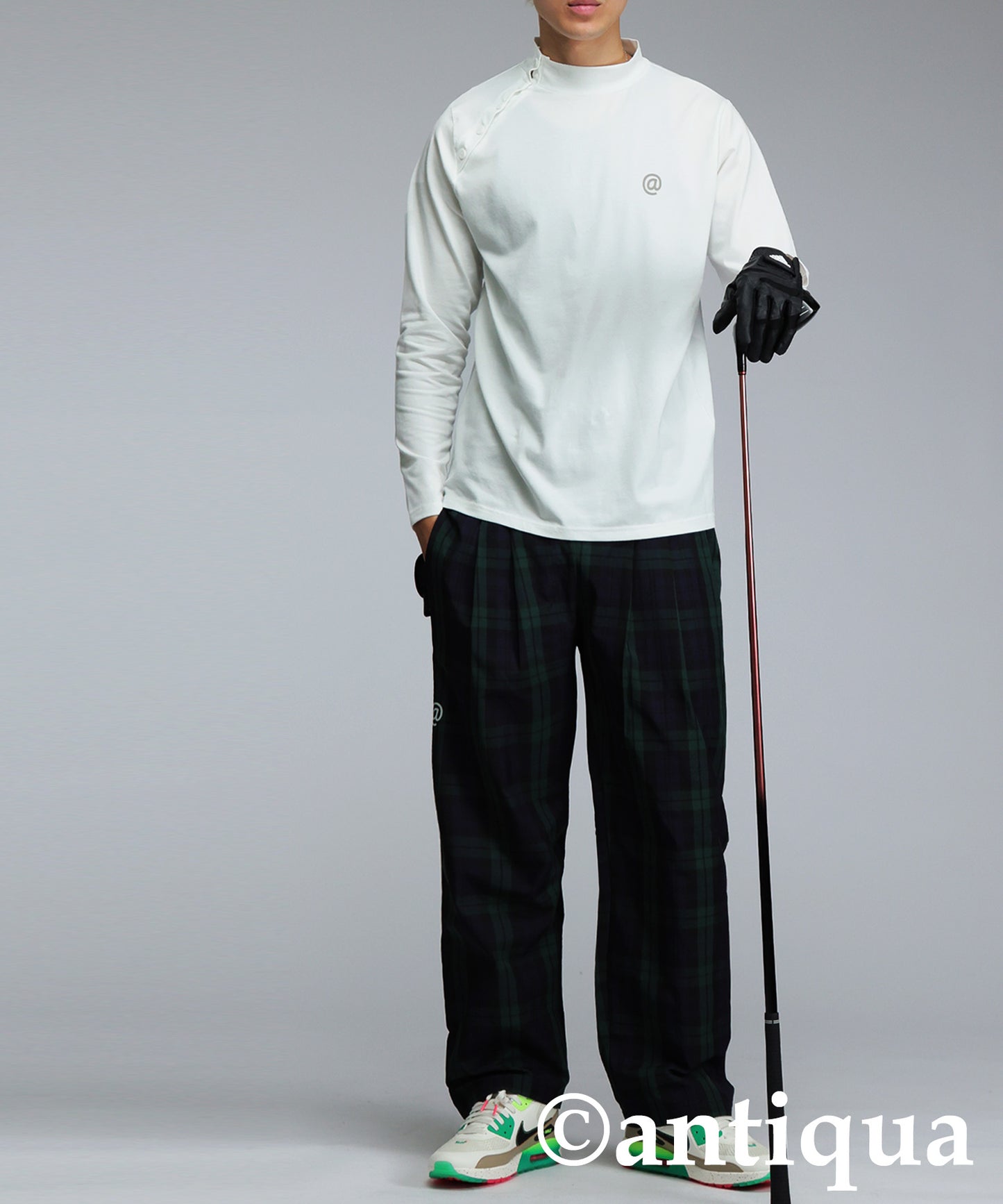 ANTIQUA GOLF×STCH Mock Neck Top Men's