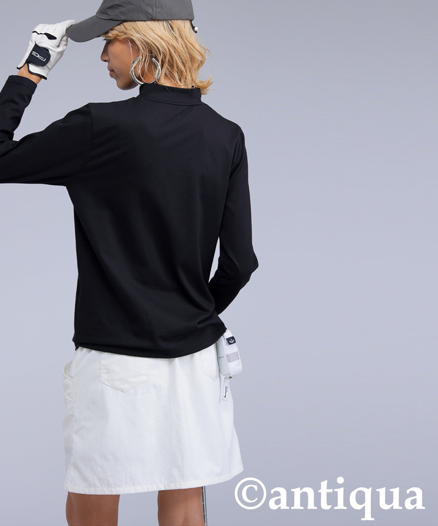 ANTIQUA GOLF×STCH Mock Neck Top Ladies
