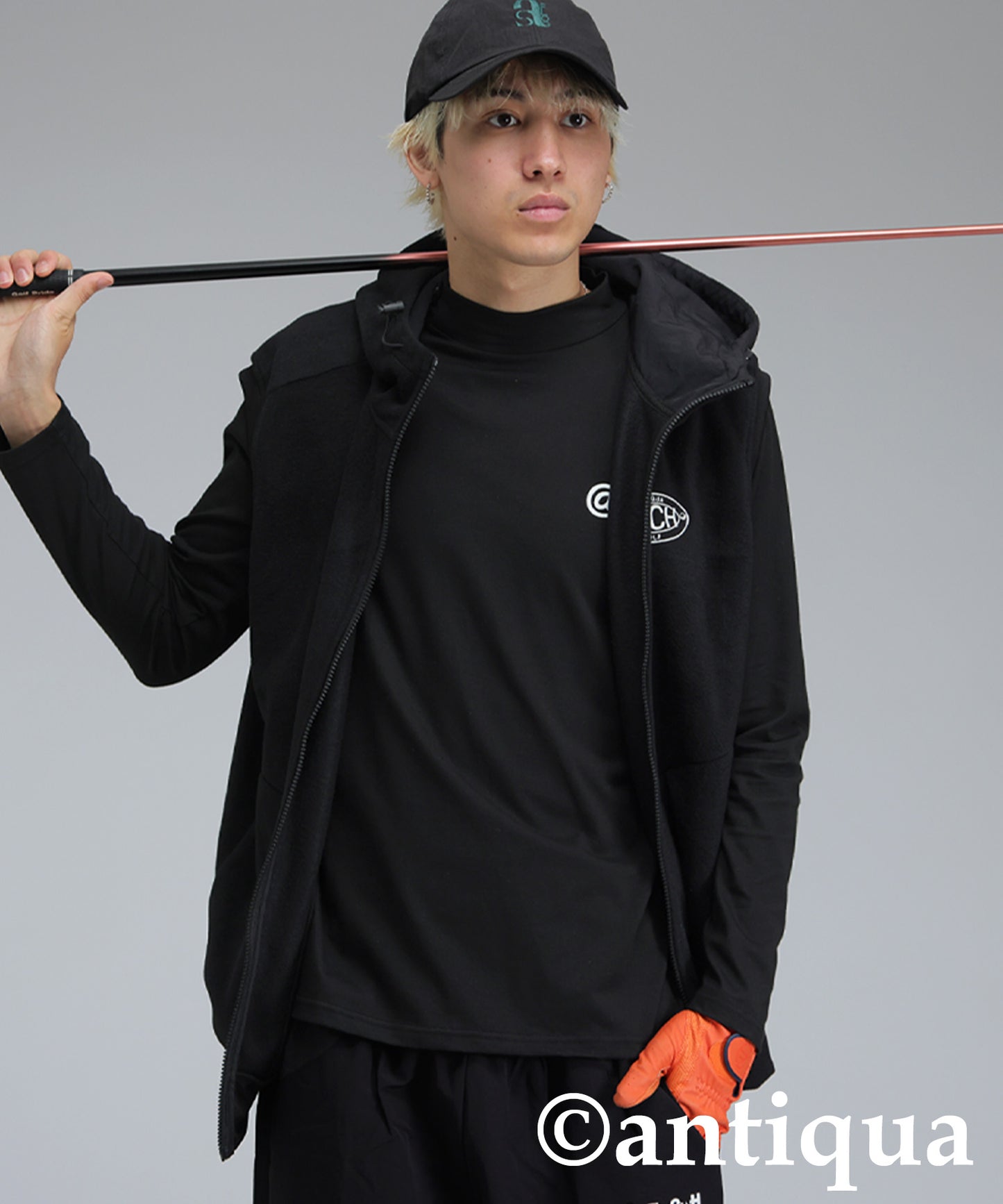 ANTIQUA GOLF×STCH Mock Neck Top Men's