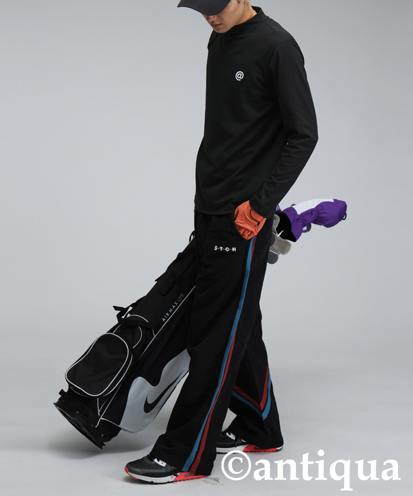 ANTIQUA GOLF×STCH Mock Neck Top Men's