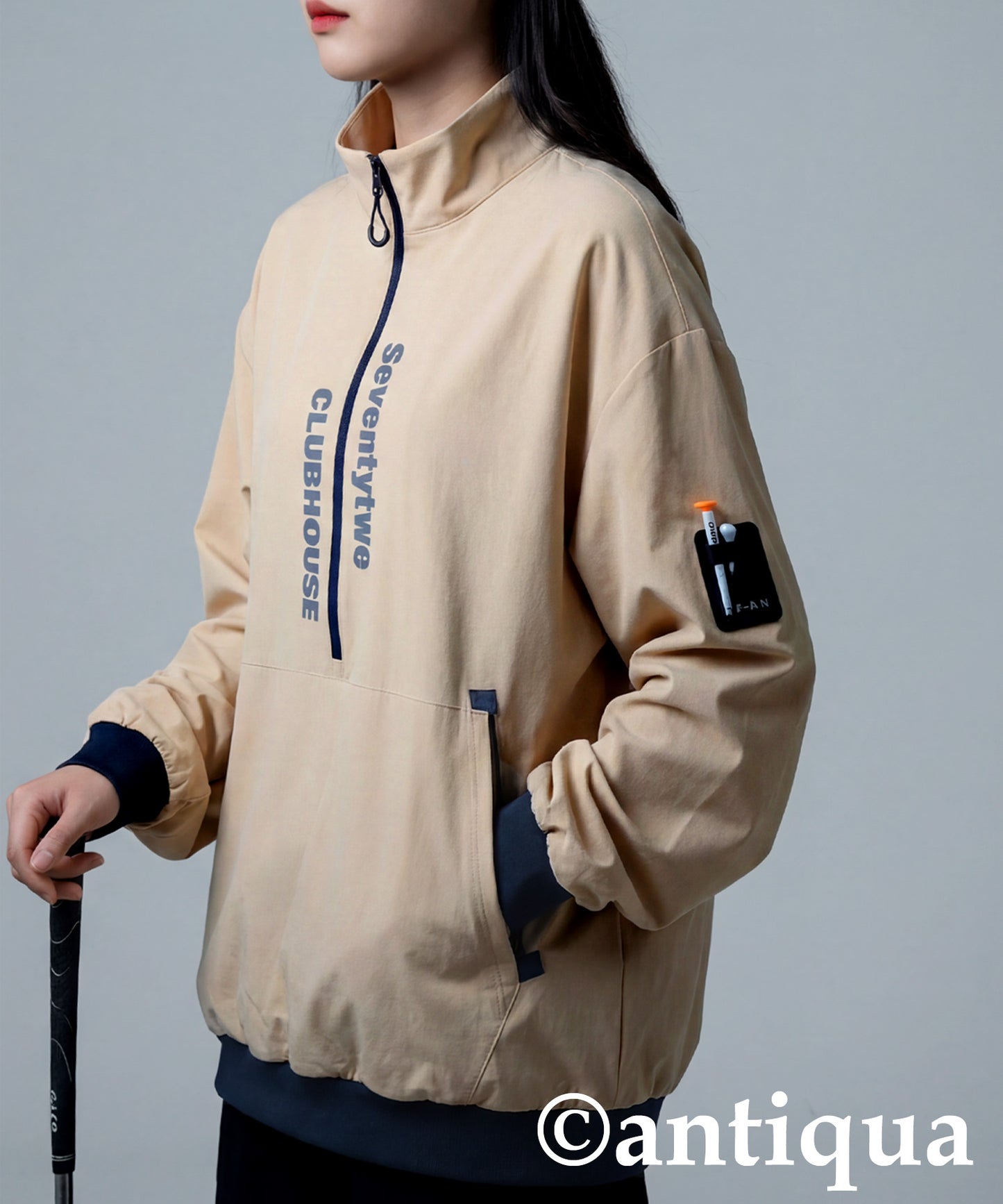 ANTIQUA GOLF×STCH Half-Zip Pullover Ladies