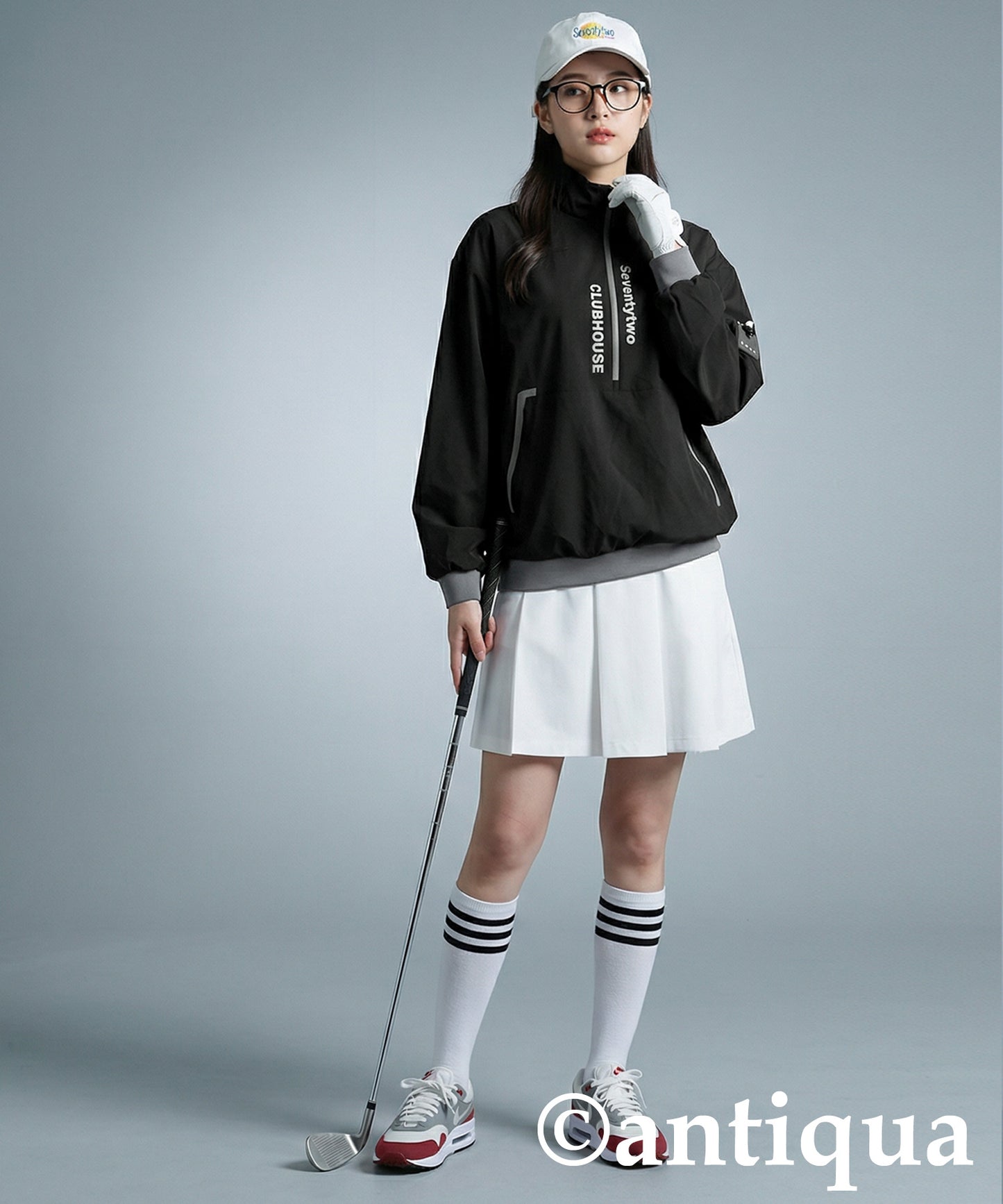 ANTIQUA GOLF×STCH Half-Zip Pullover Ladies