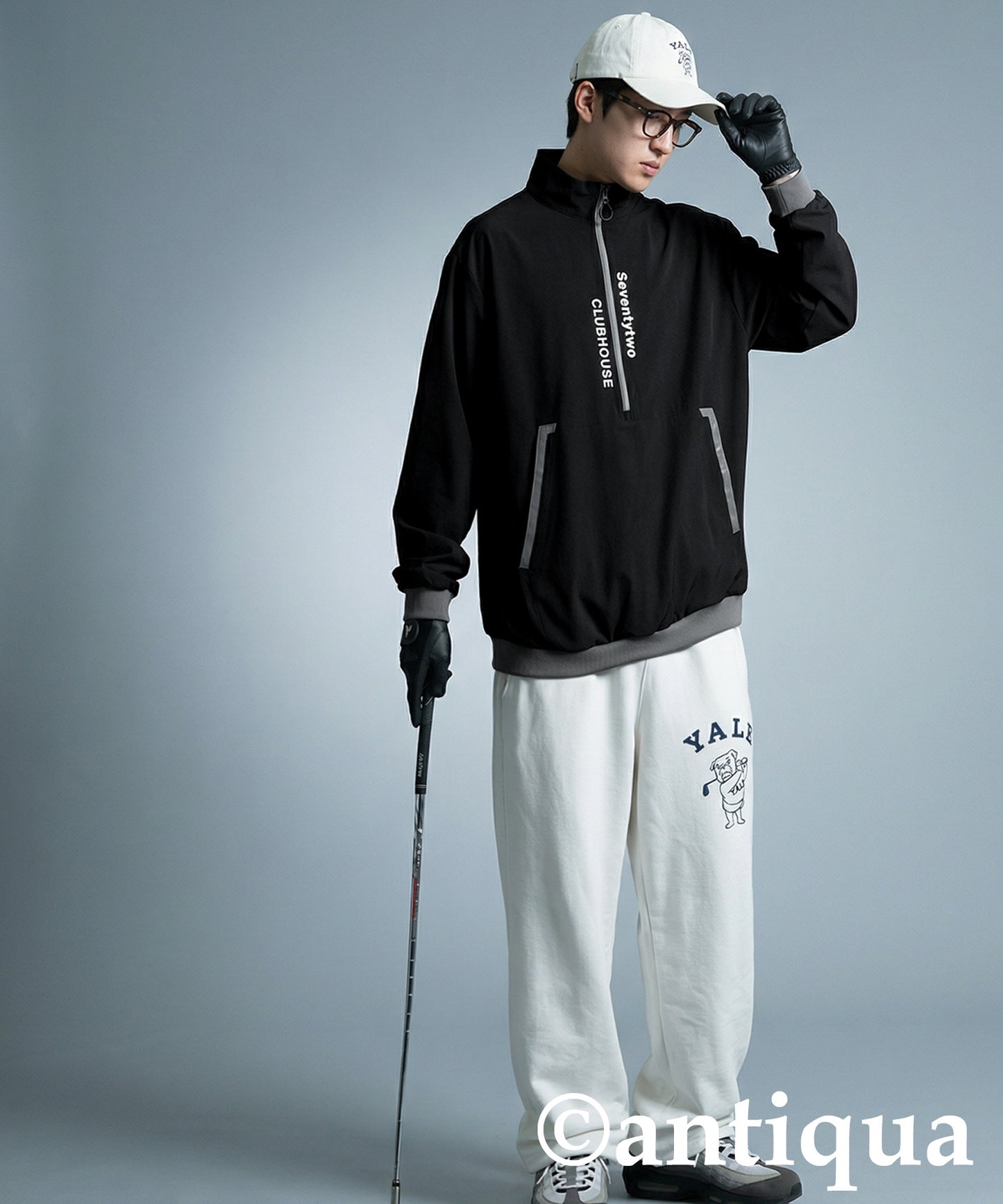 ANTIQUA GOLF×STCH Half-Zip Pullover Men's