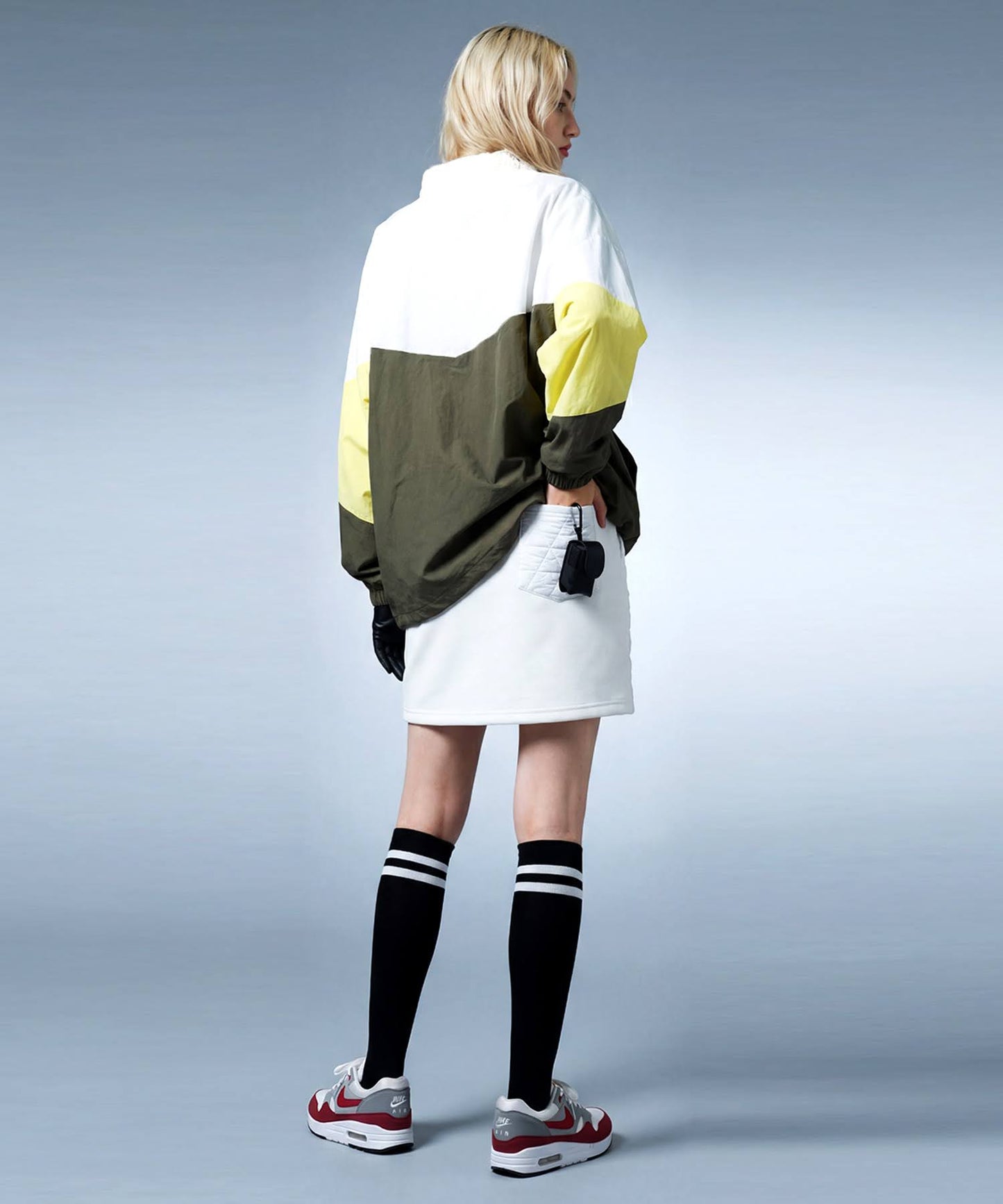 ANTIQUA GOLF×STCHStand Neck Color-Blocked Blouson Ladies
