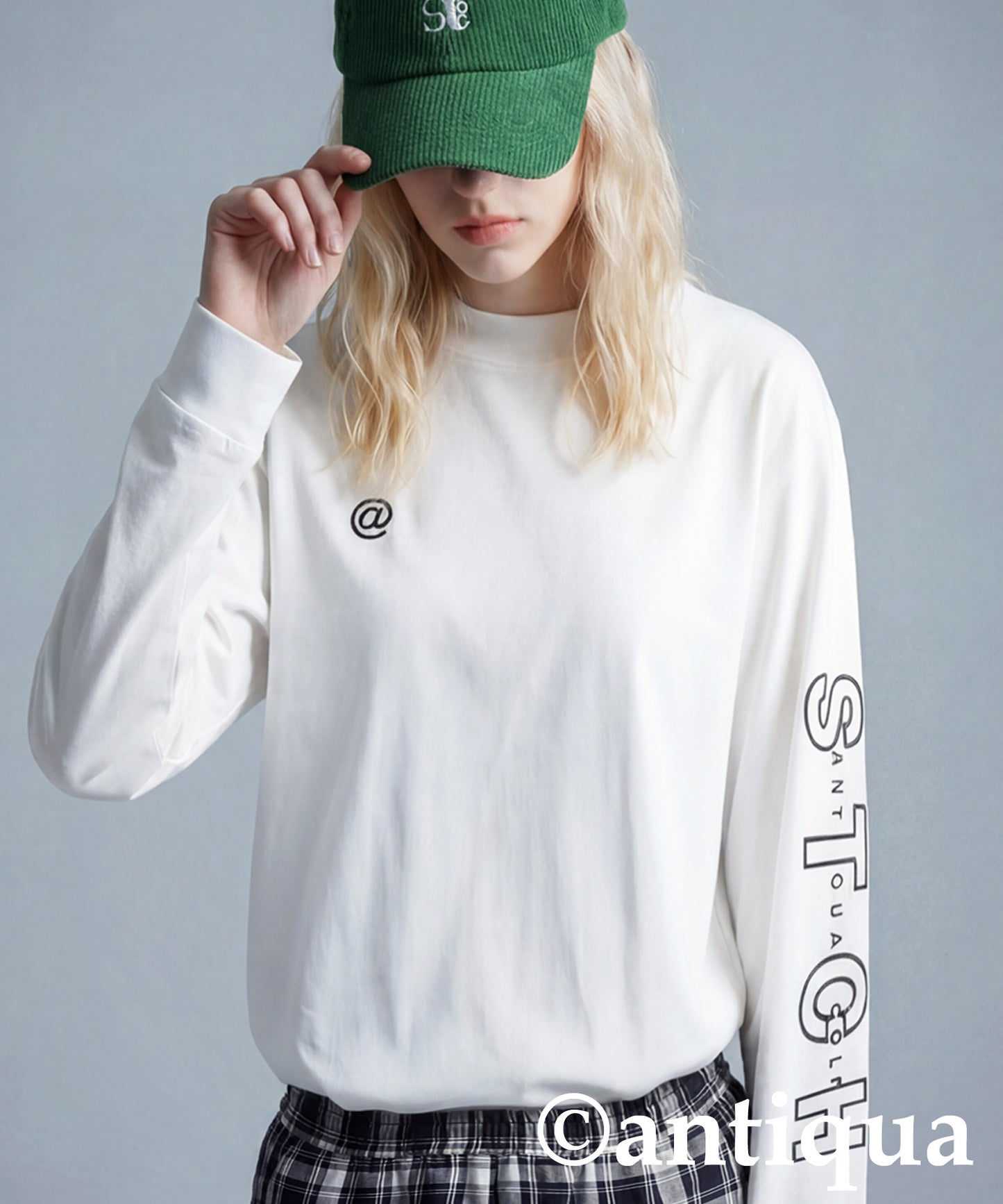 ANTIQUA GOLF×STCH Logo Long T-Shirt Ladies