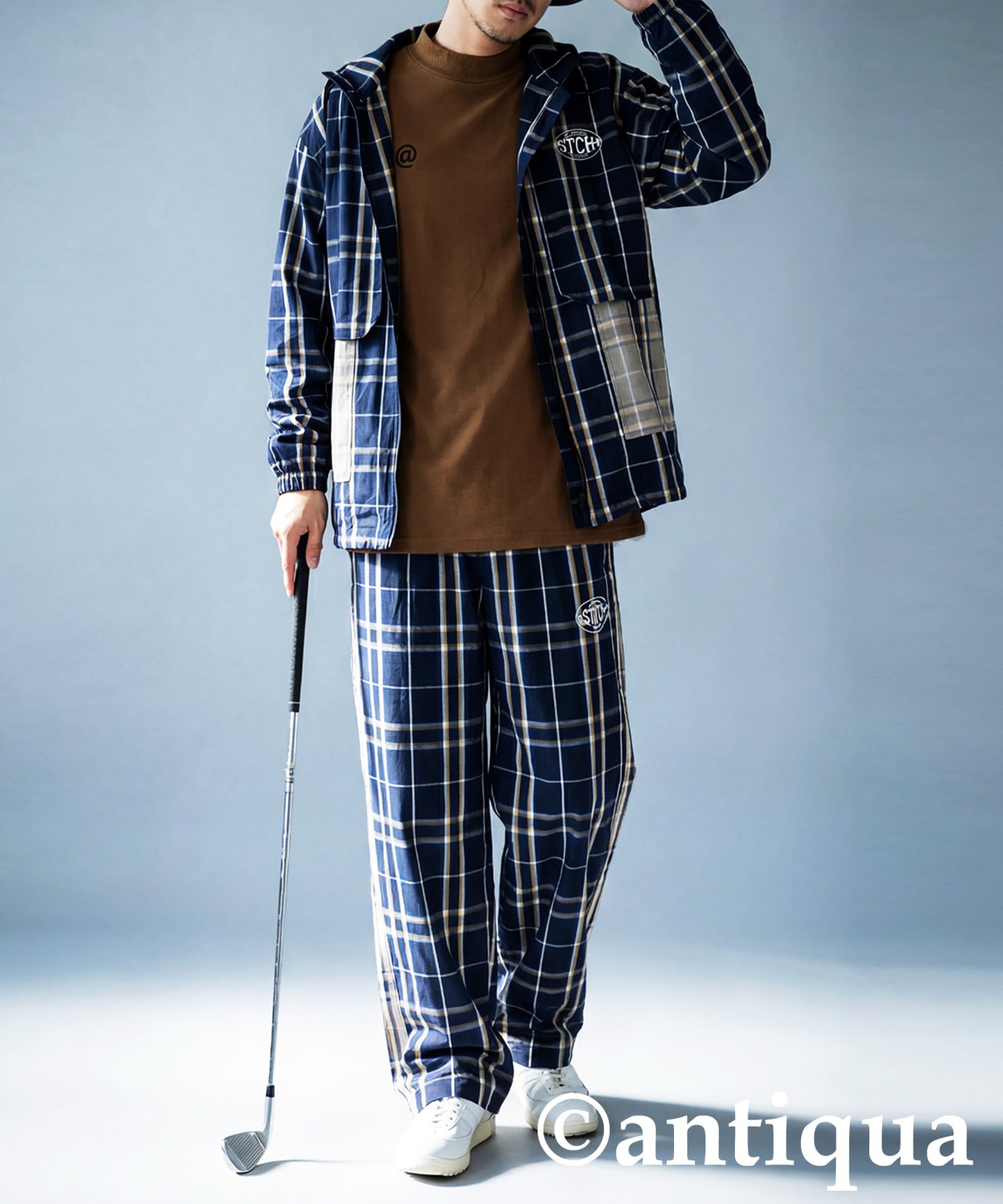 ANTIQUA GOLF×STCH Logo Long T-Shirt Men's