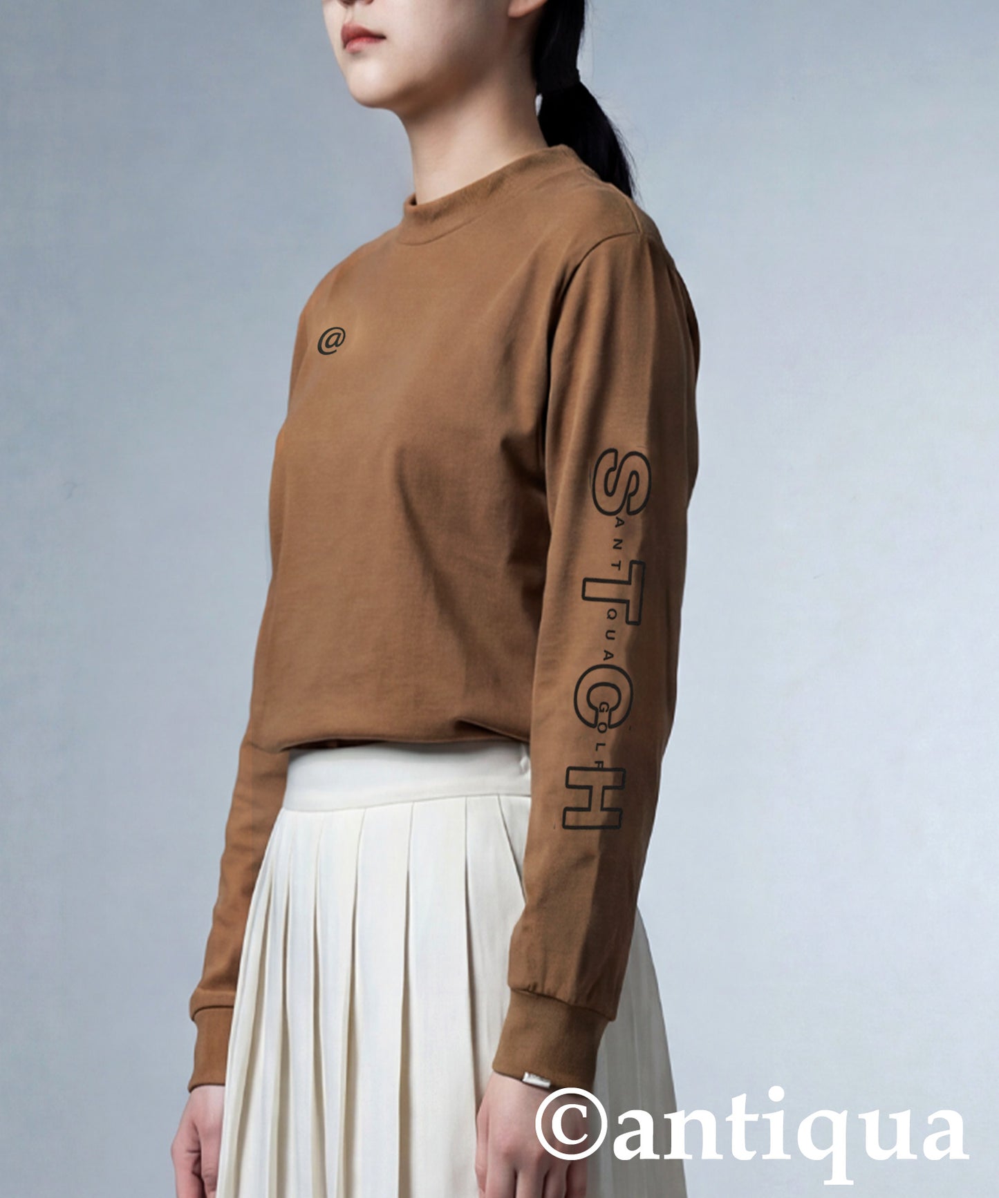 ANTIQUA GOLF×STCH Logo Long T-Shirt Ladies