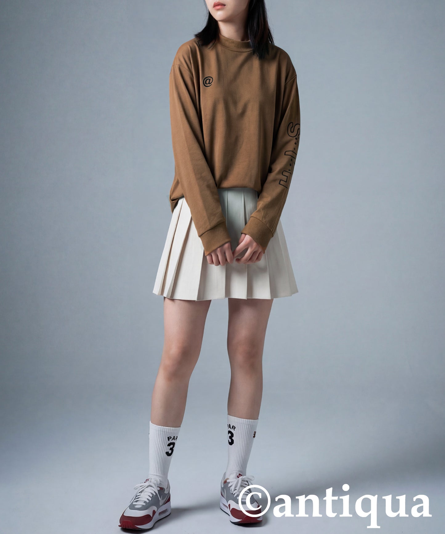 ANTIQUA GOLF×STCH Logo Long T-Shirt Ladies