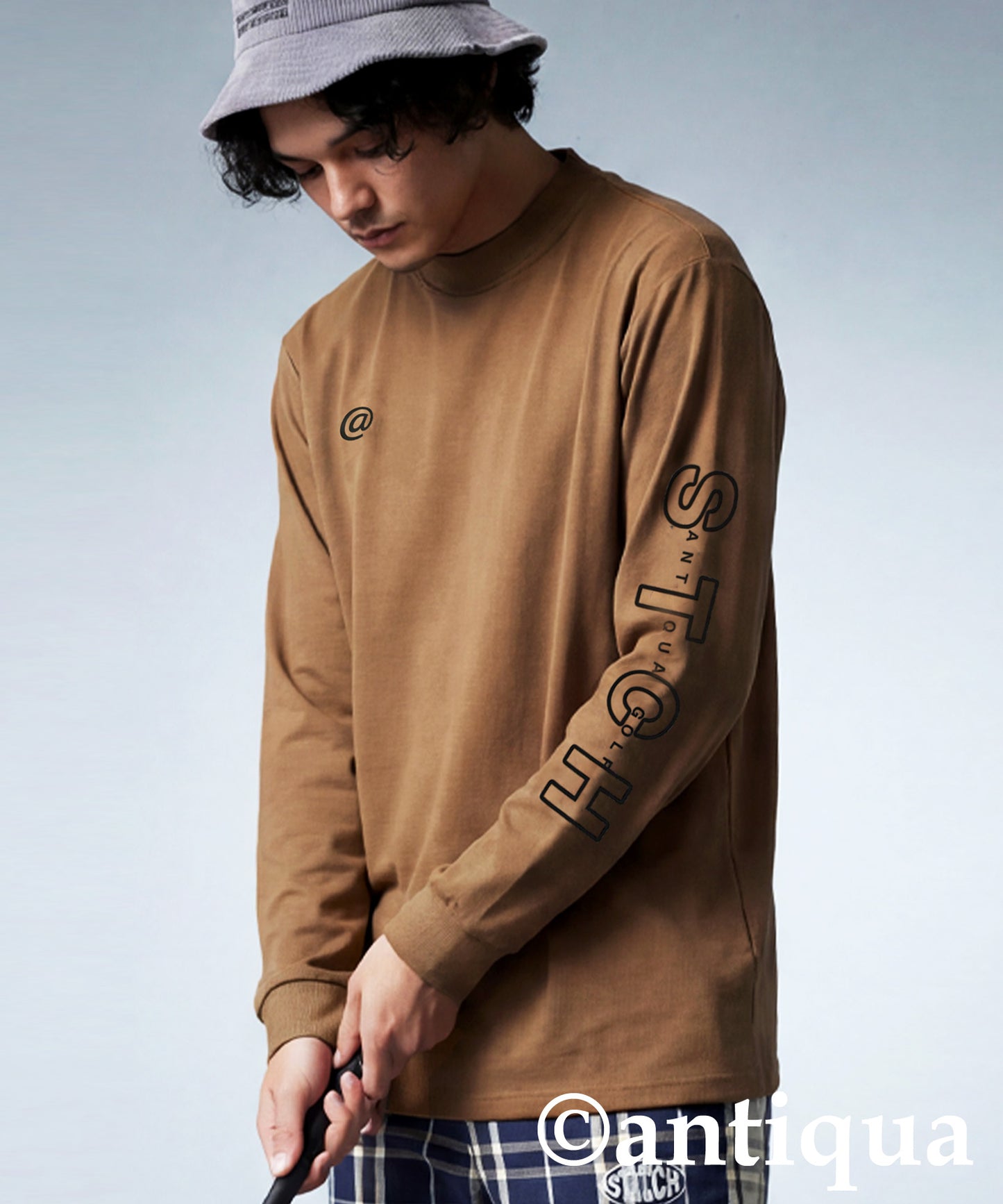 ANTIQUA GOLF×STCH Logo Long T-Shirt Men's